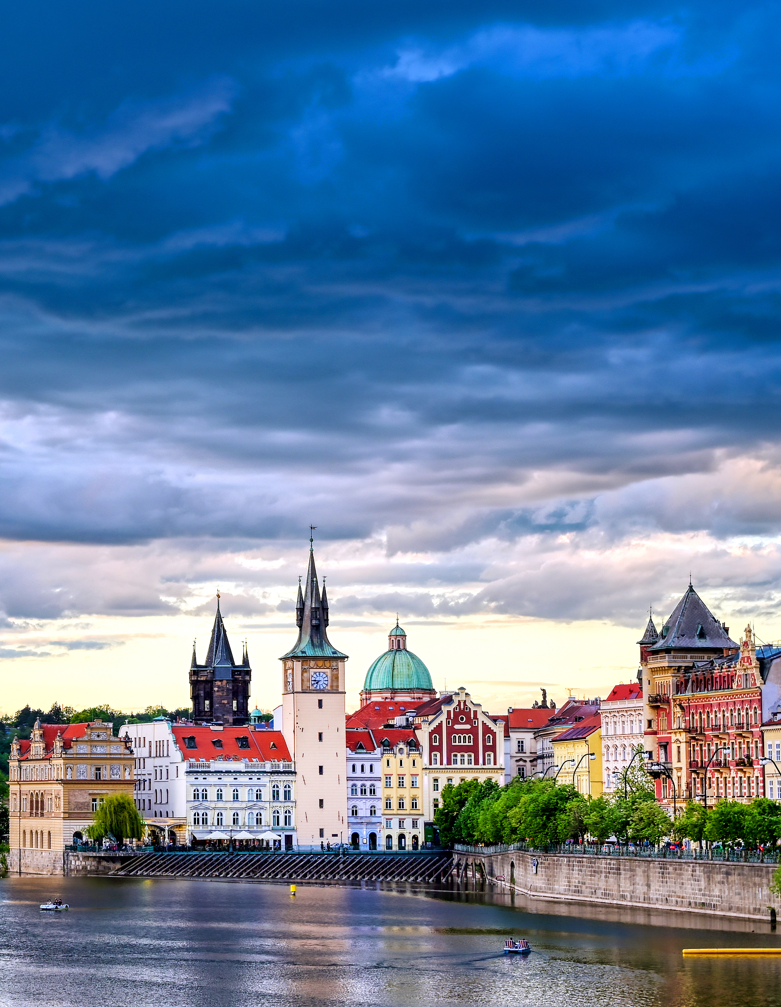 old town prague and the charles bridge in prague, czech republic