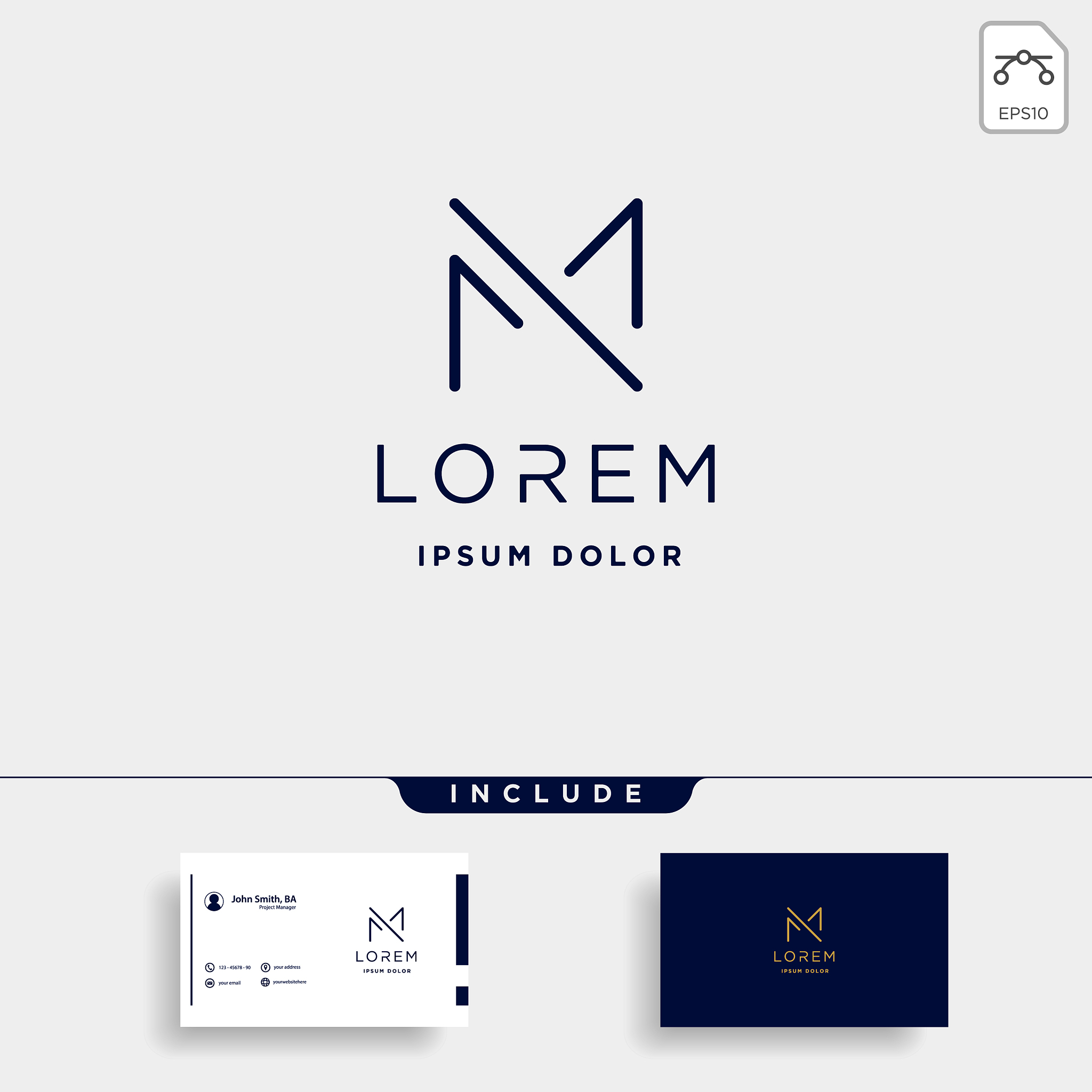 letter m mm monogram logo design minimal