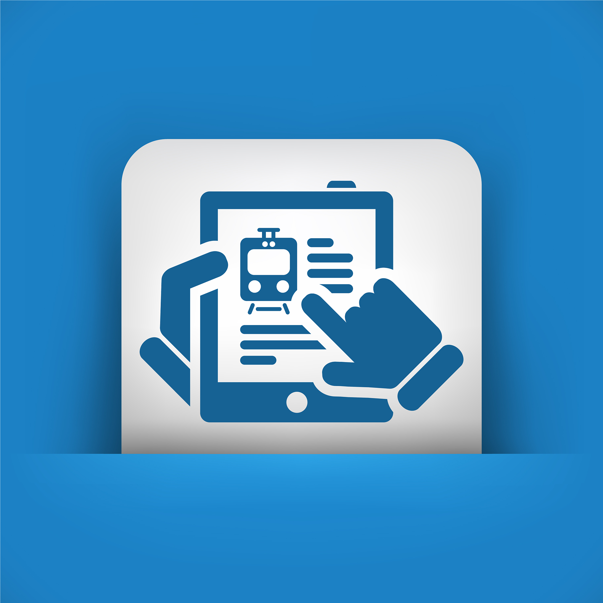 train website on tablet icon