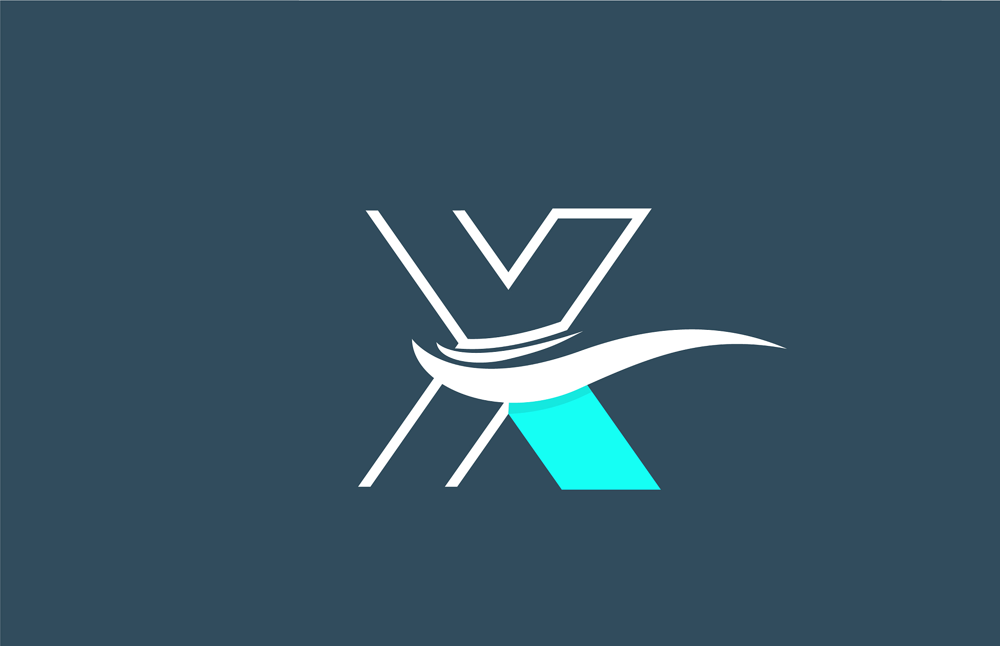 x blue white alphabet letter logo icon