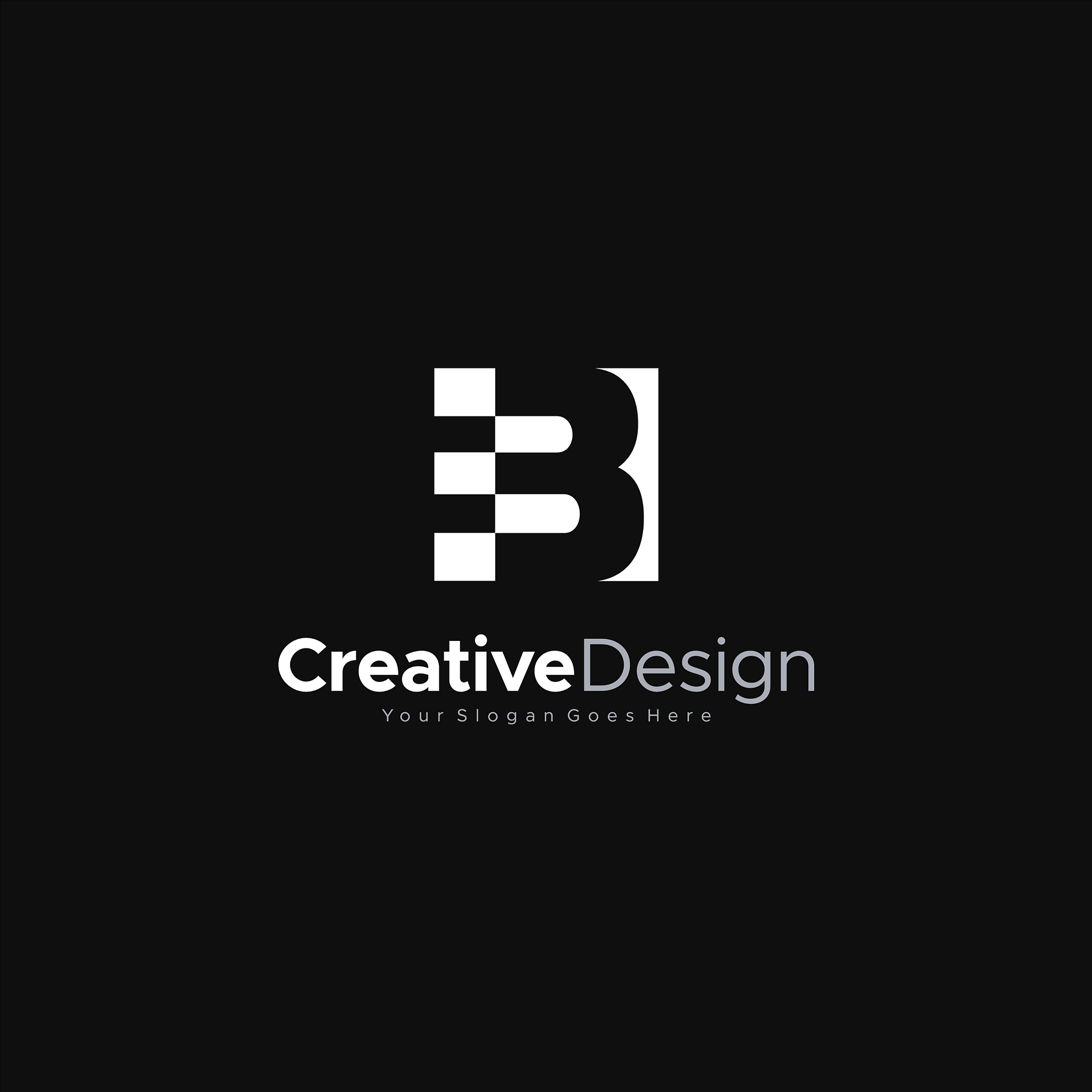 initial b letter abstract logo template design