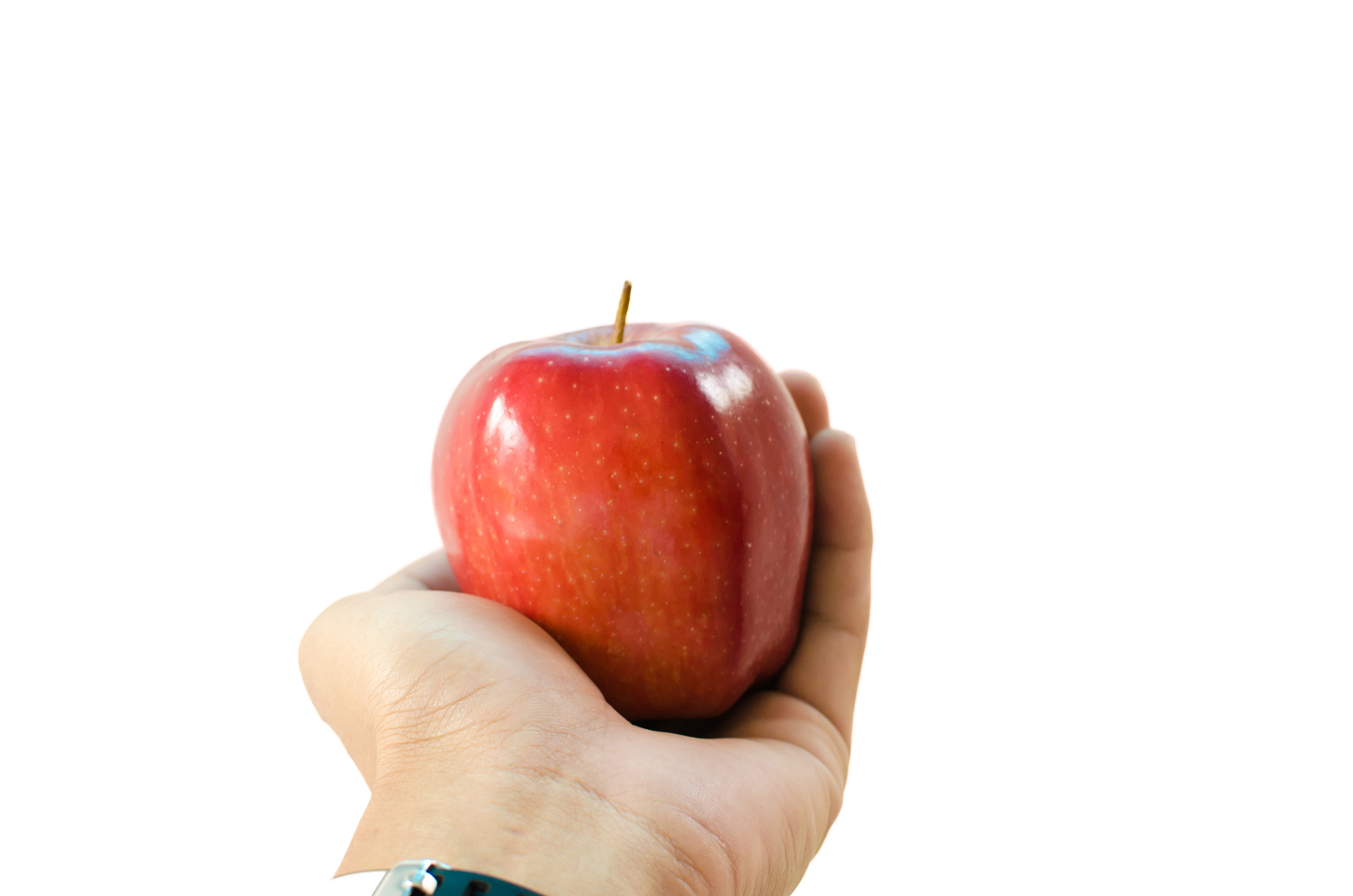 hand red apple