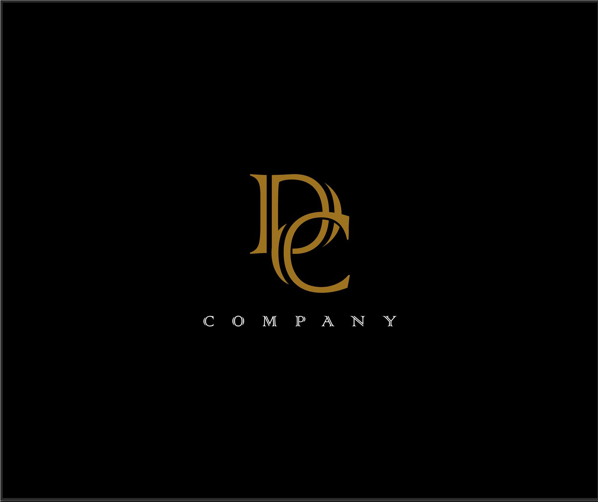 dc vintage monogram typeface linked logo