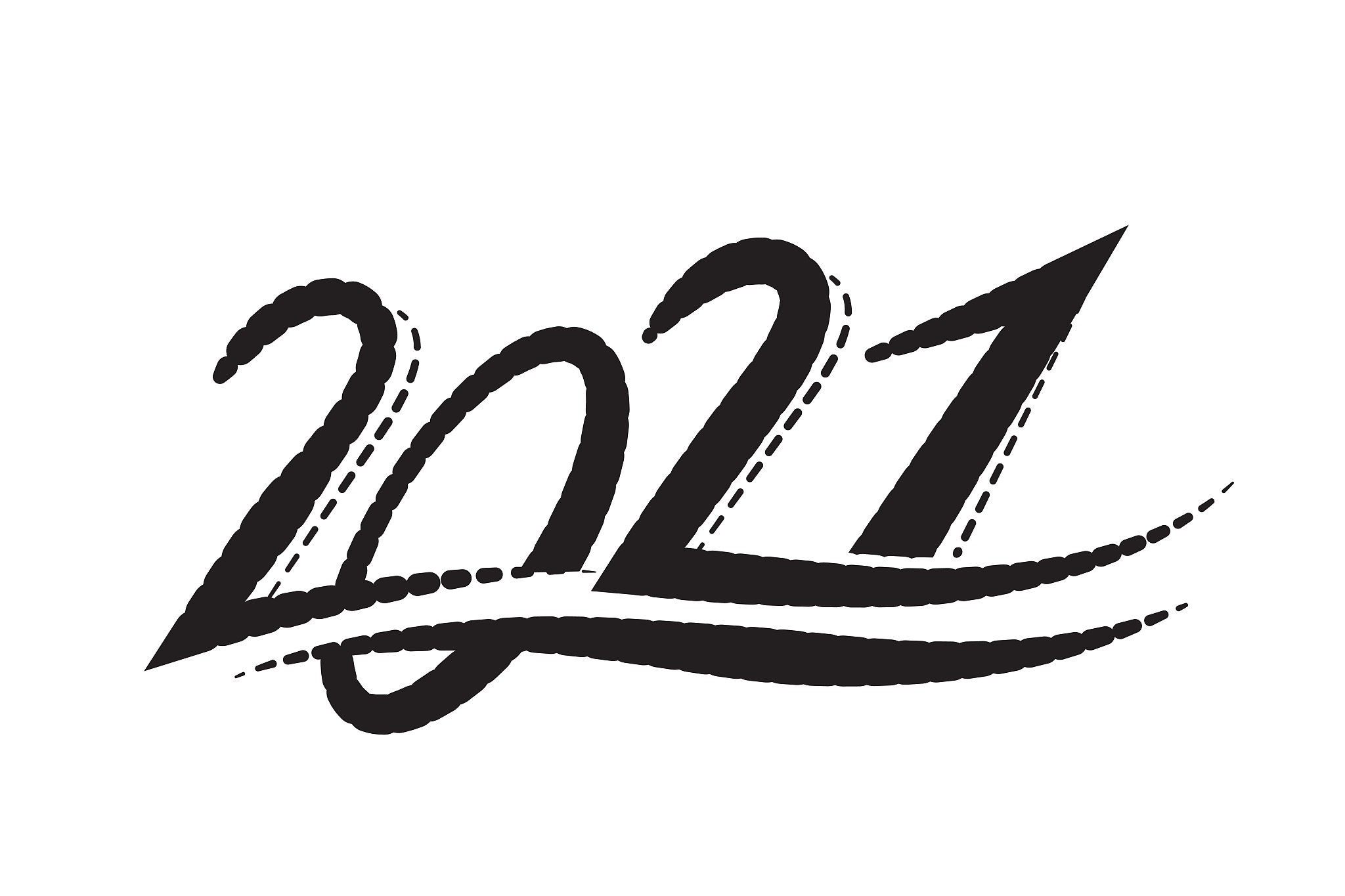 2021 new year logo text design