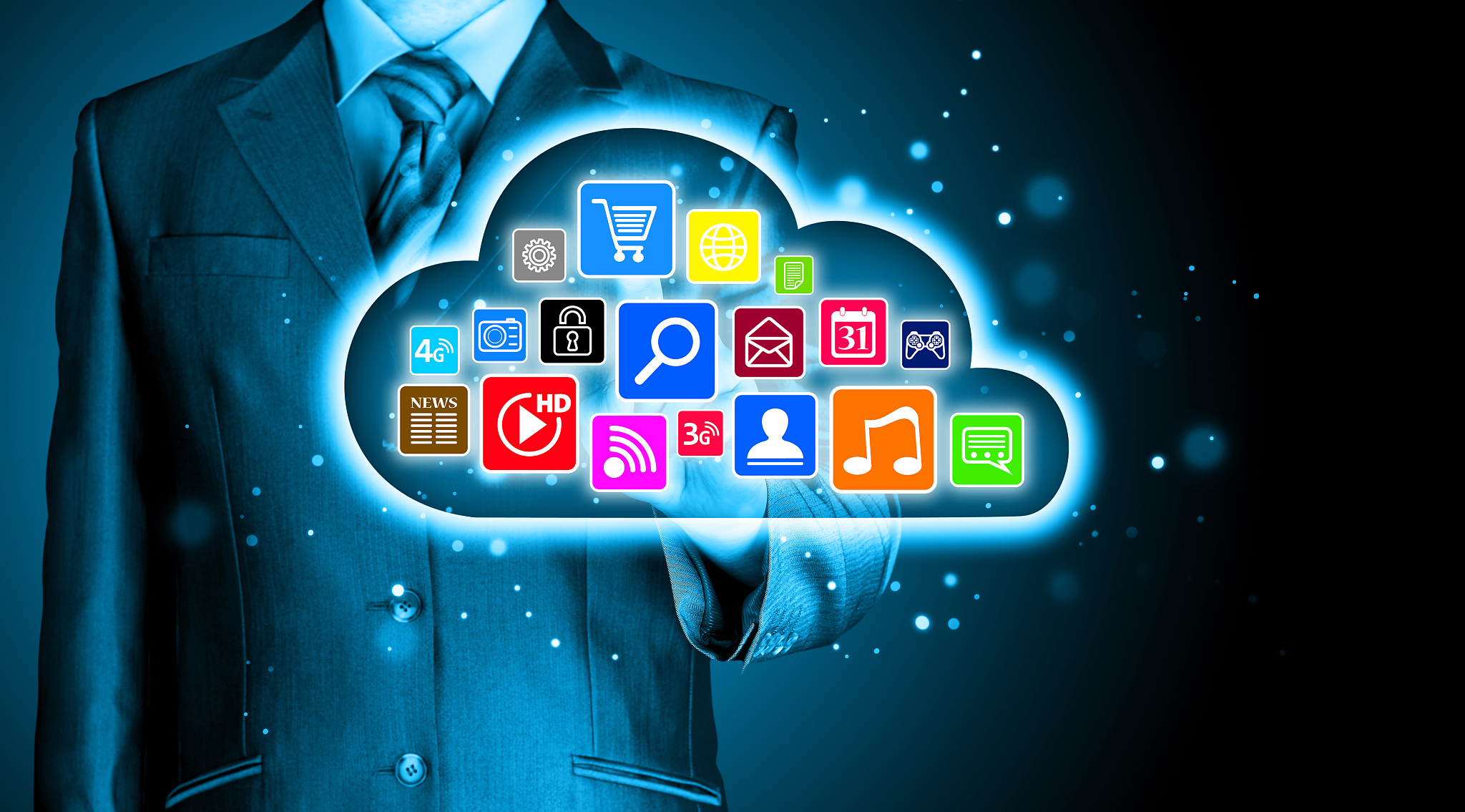 cloud computing touchscreen interface