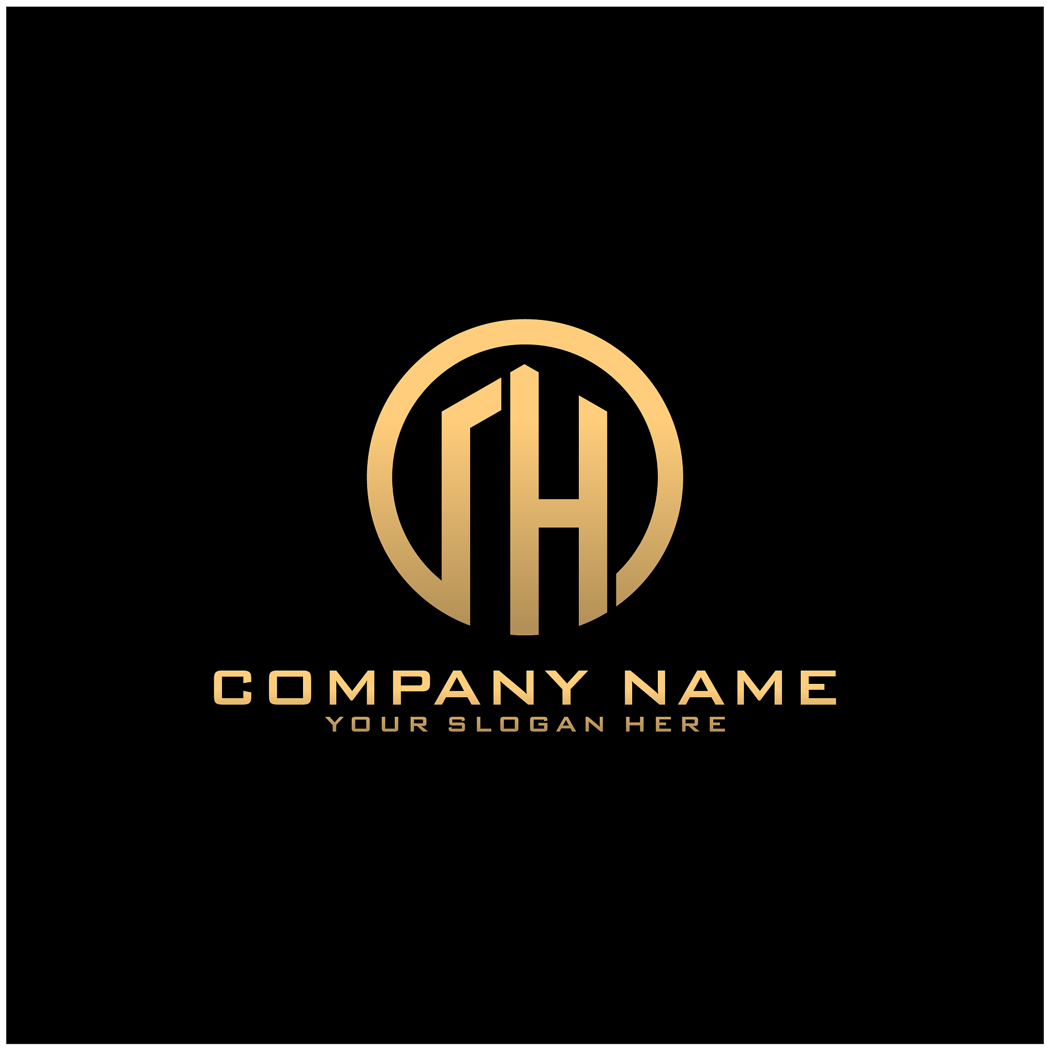 h letter logo icon design template elements