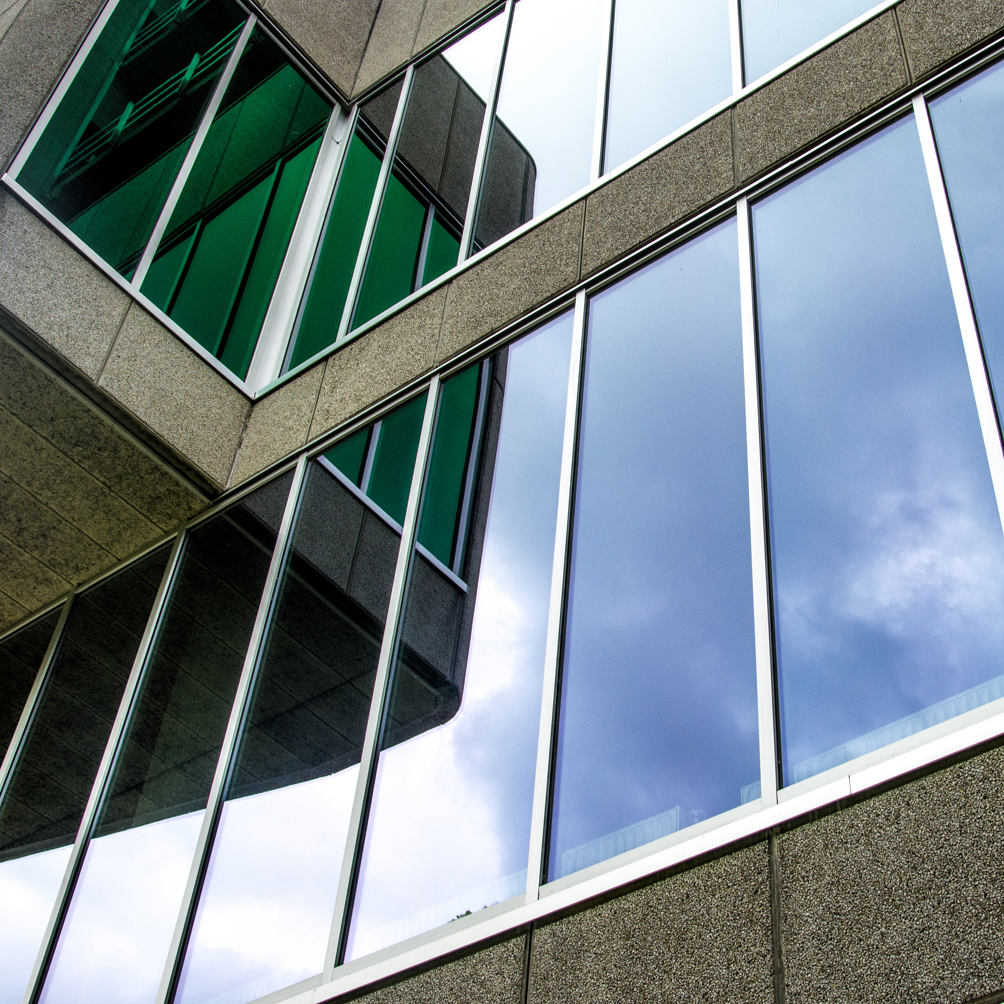 low angle view of modern building