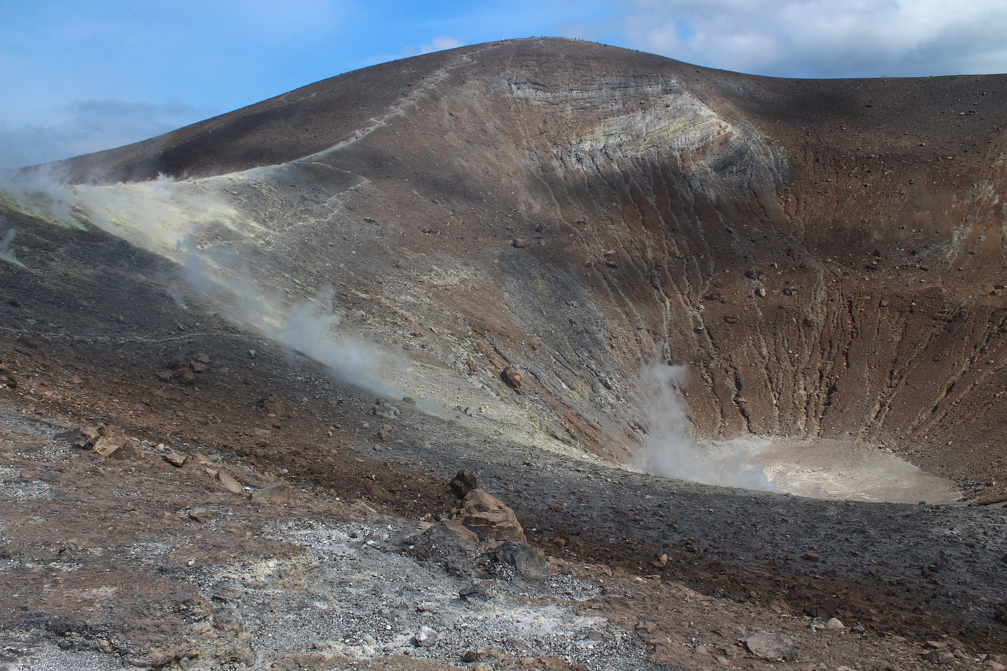 crater of vulcano island. aeolian islands, italy.