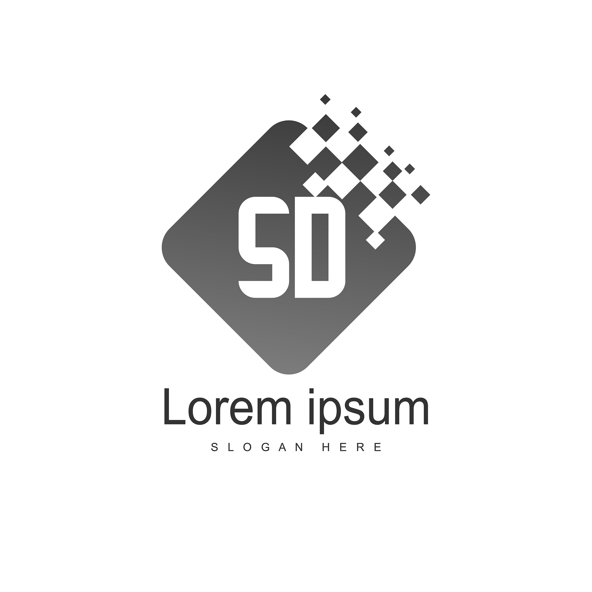 sd letter logo design initial letter sd logo
