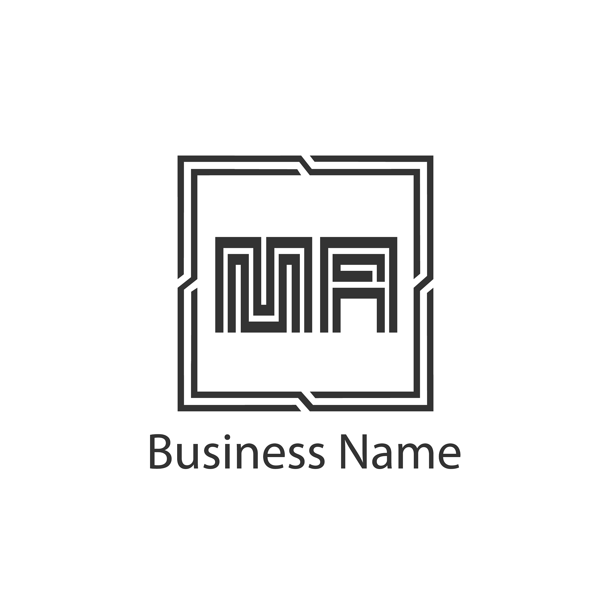 initial letter ma logo template design