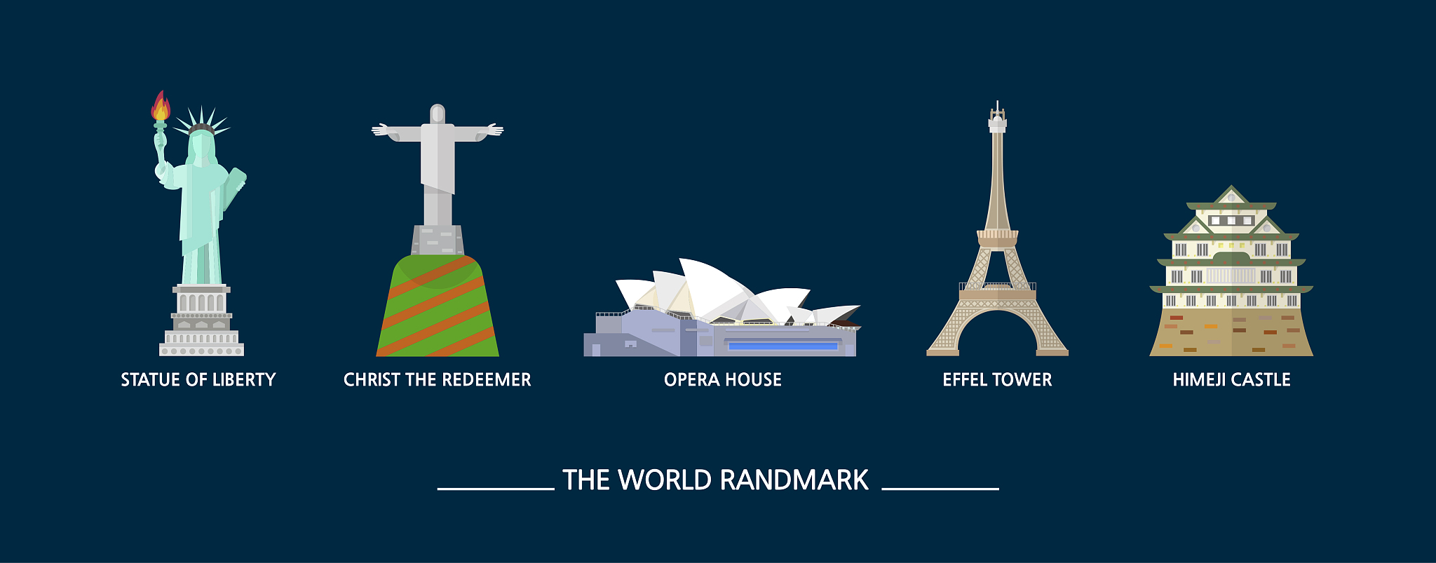 landmark icon set