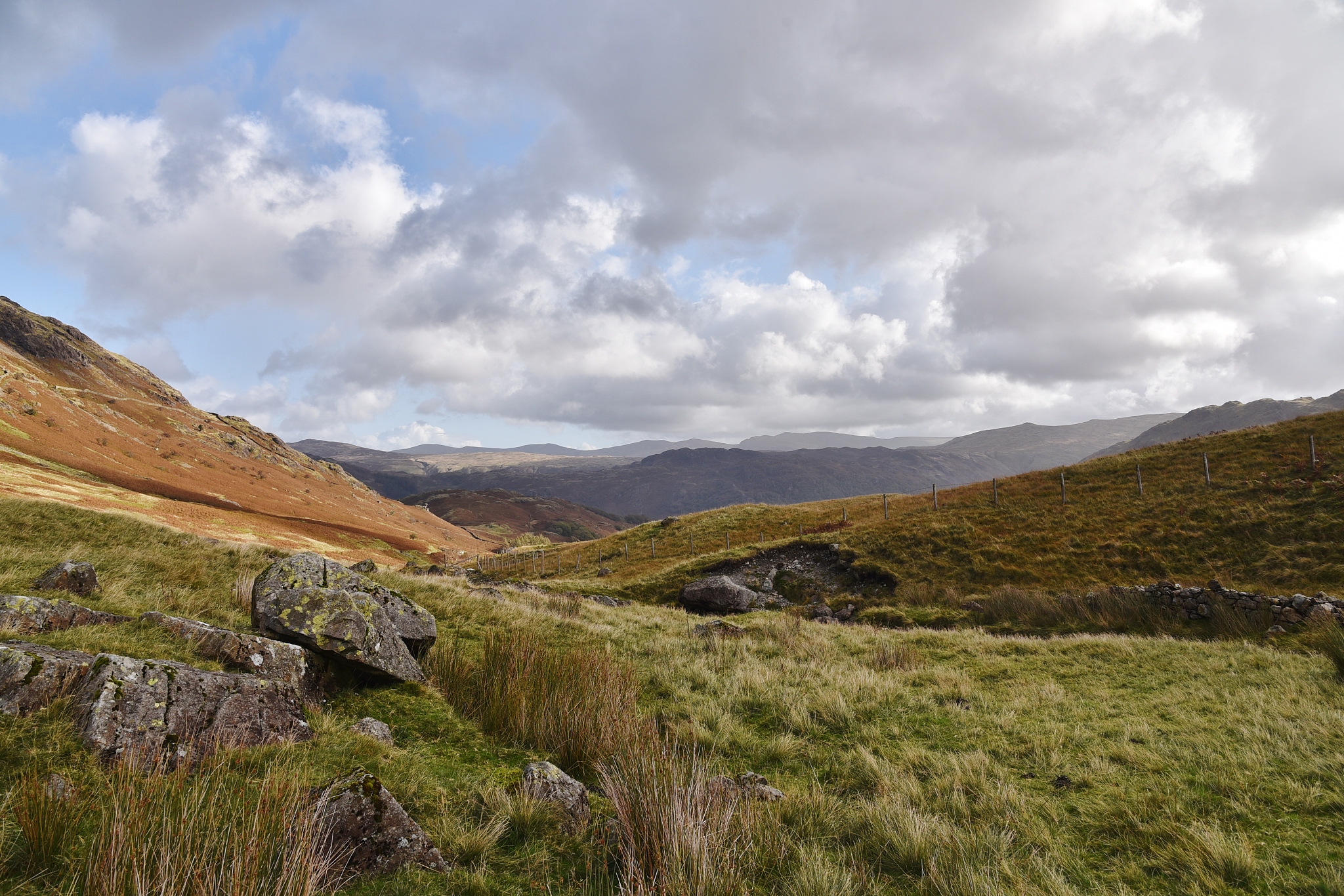 borrowdale from the honister pass, cumbria, uk