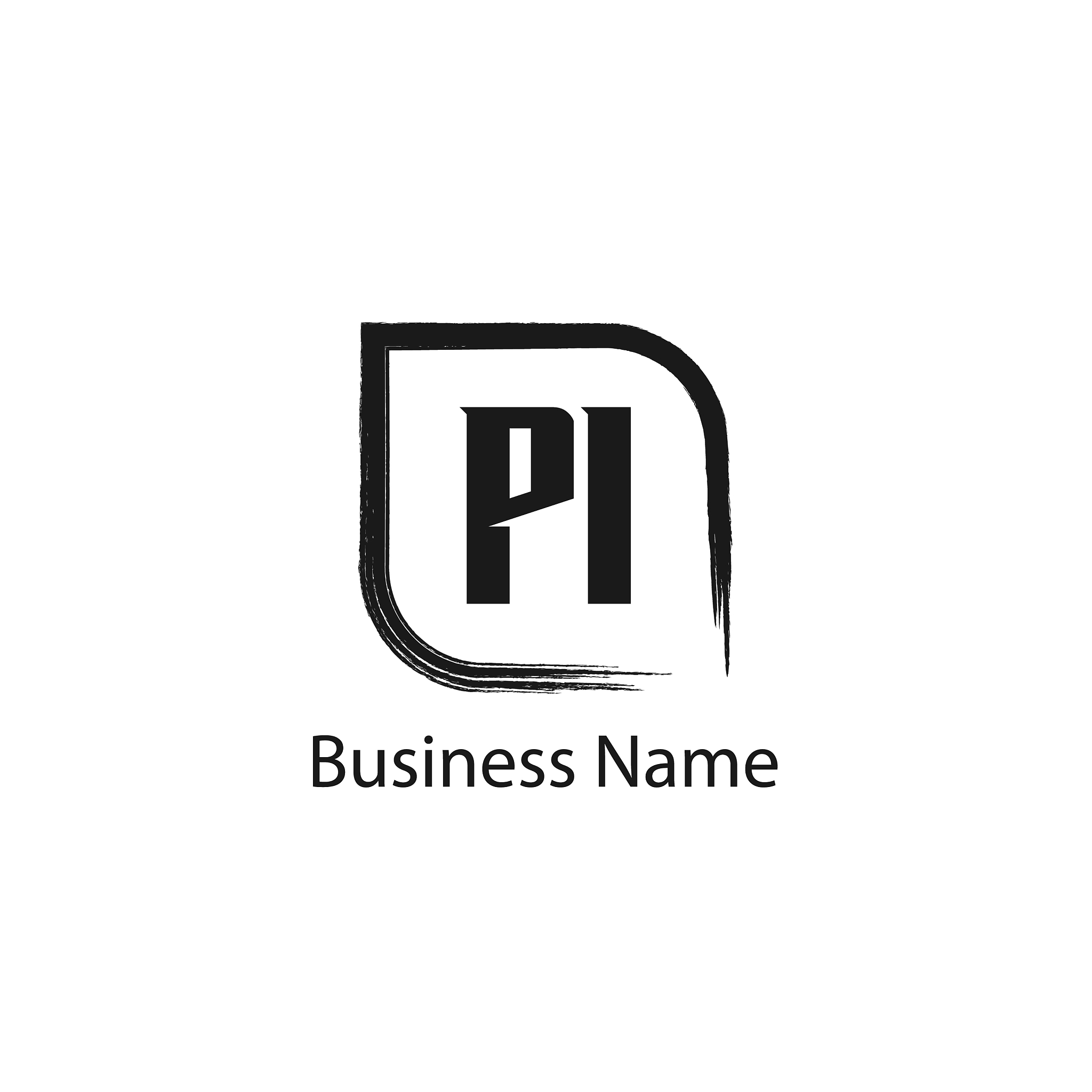 initial letter pi logo template design