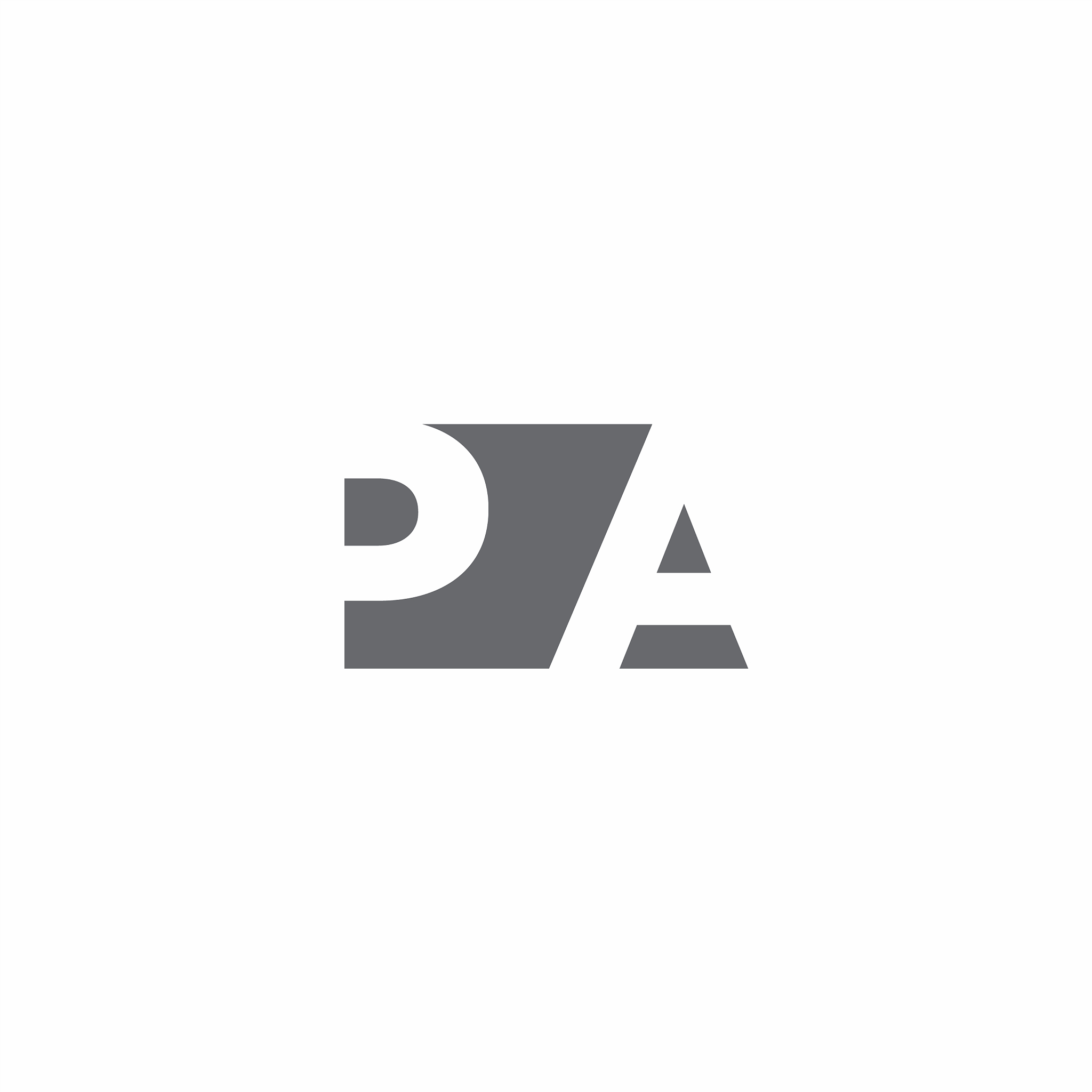pa logo monogram with negative space style design