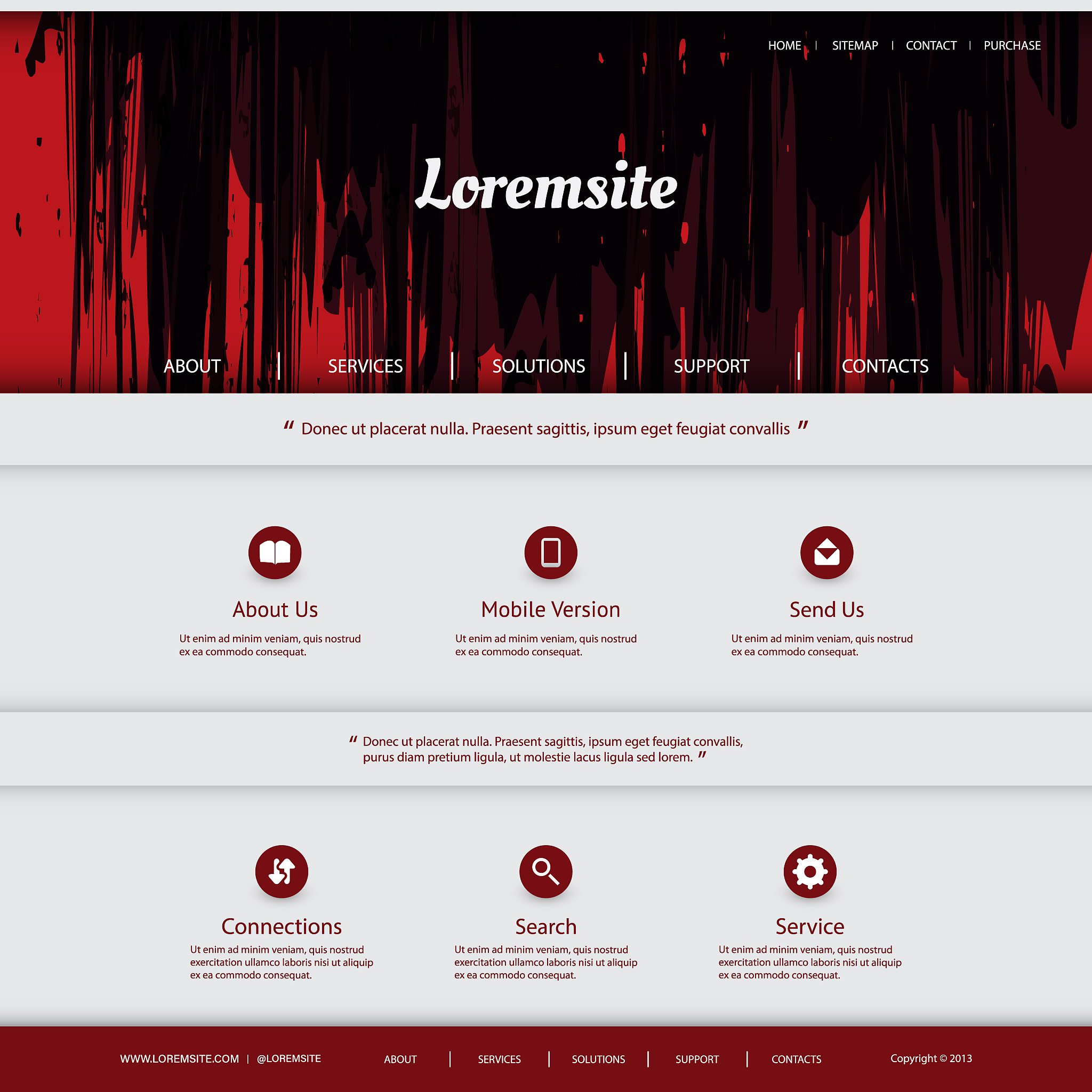 one page website template
