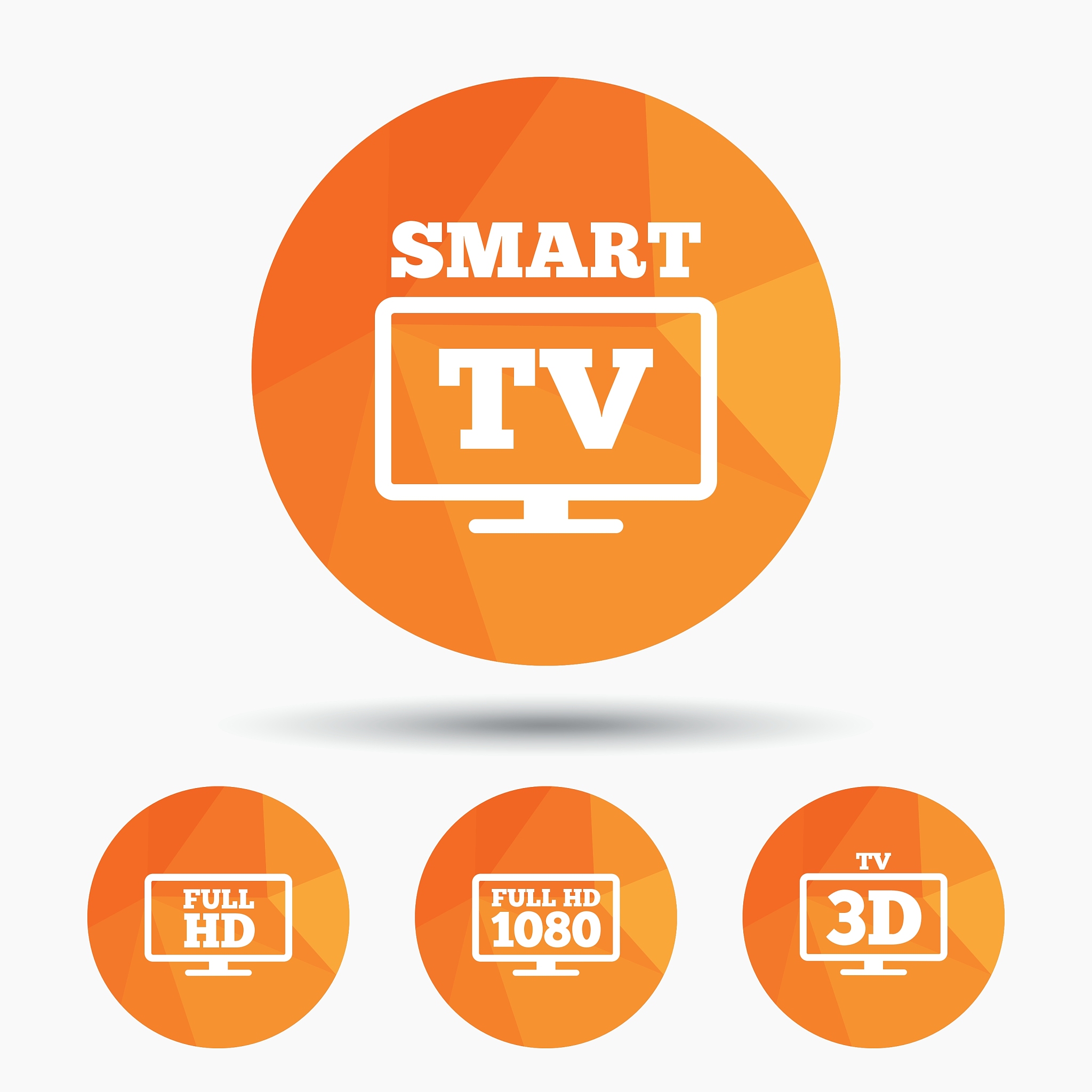 smart tv mode icon 3d television symbol