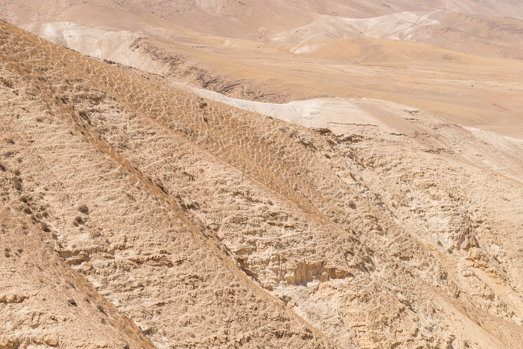 dry desert mountain landscape with no trees in palestine