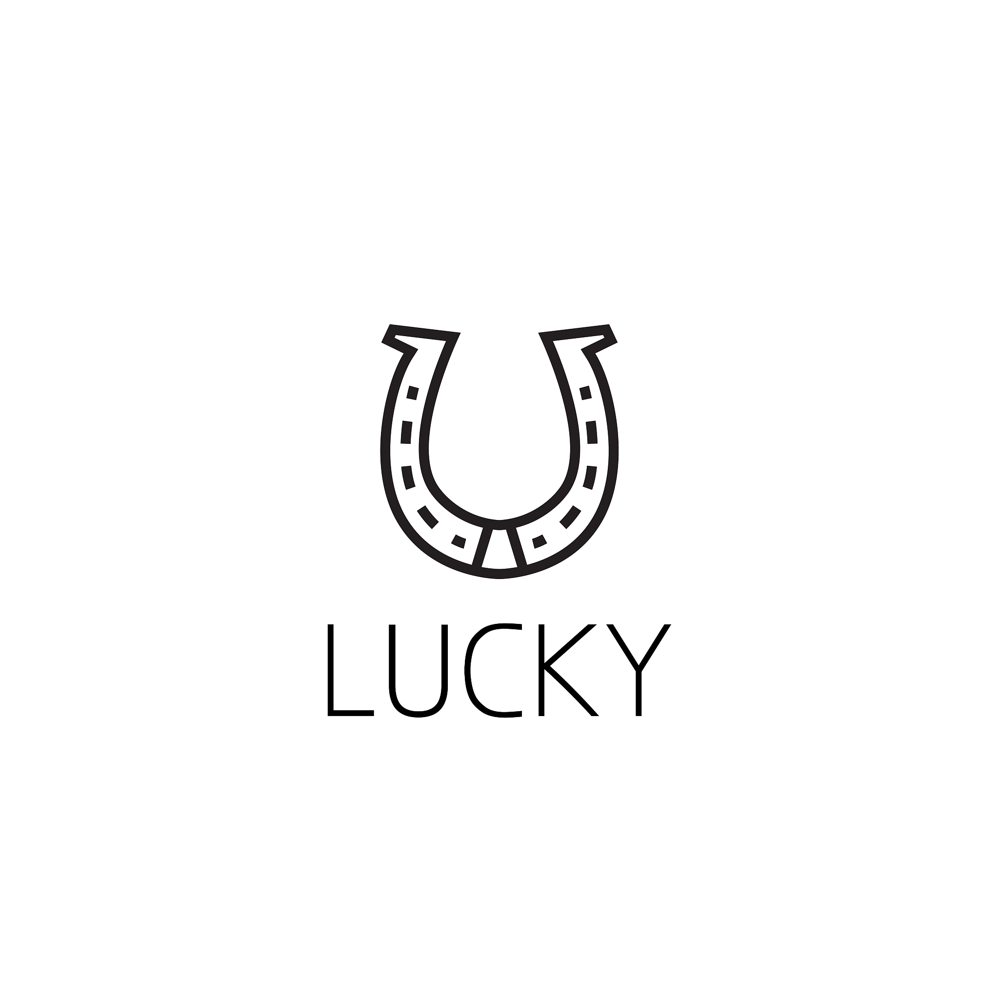 horseshoe icon graphic design concept