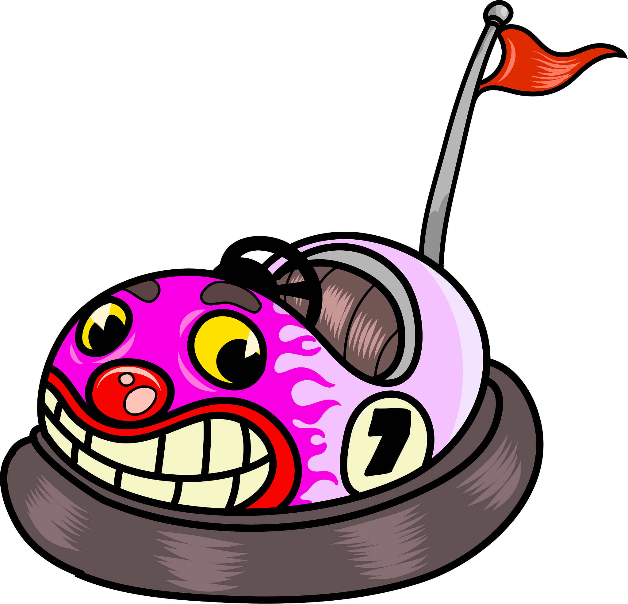 funny cartoon bumper car