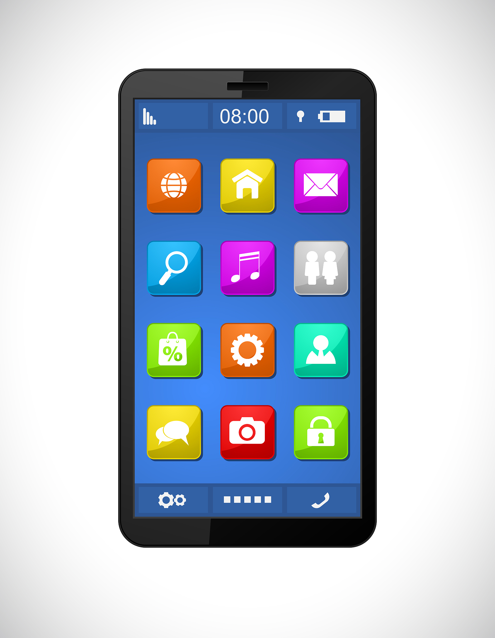 smartphone with apps