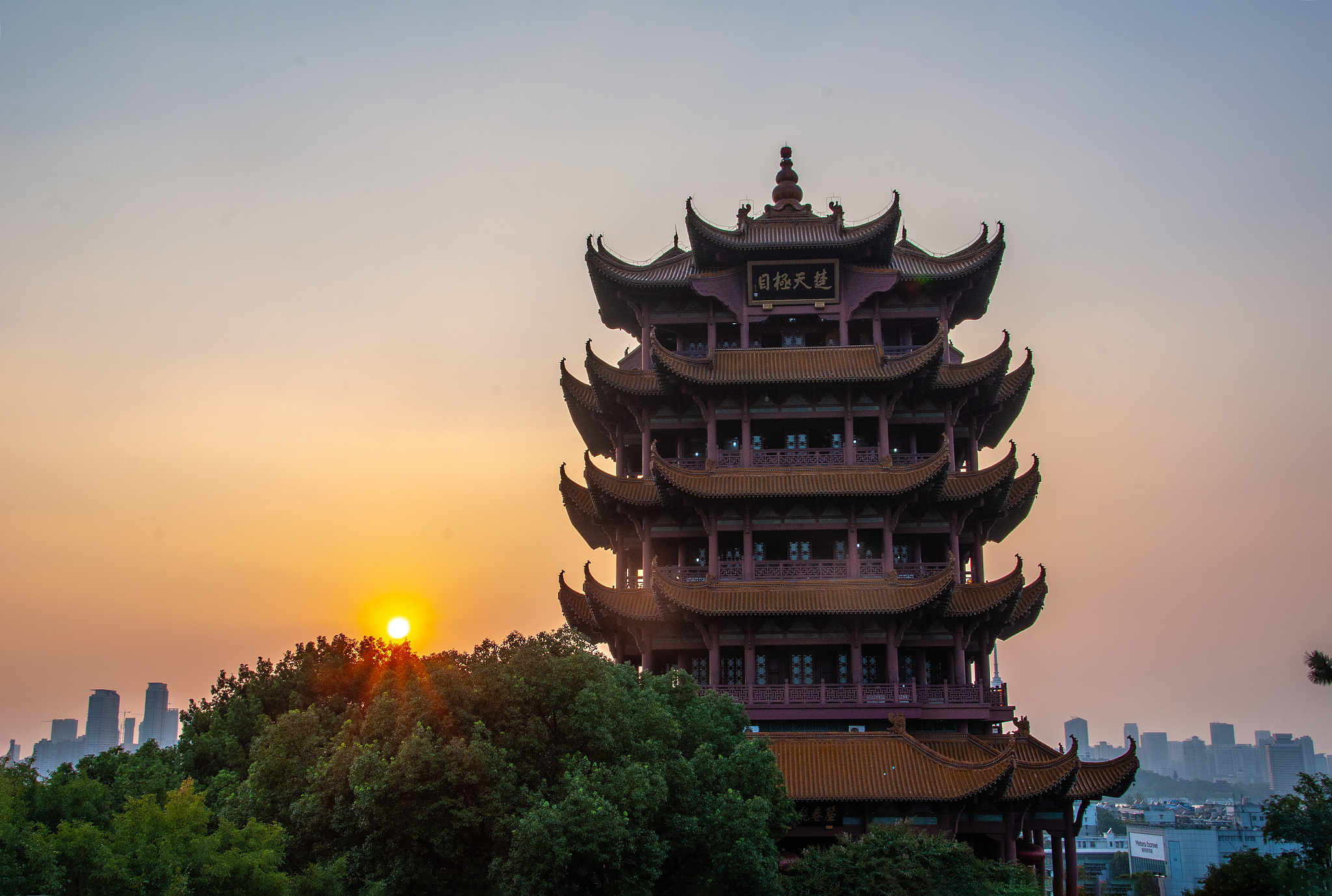 武汉地标黄鹤楼风景
