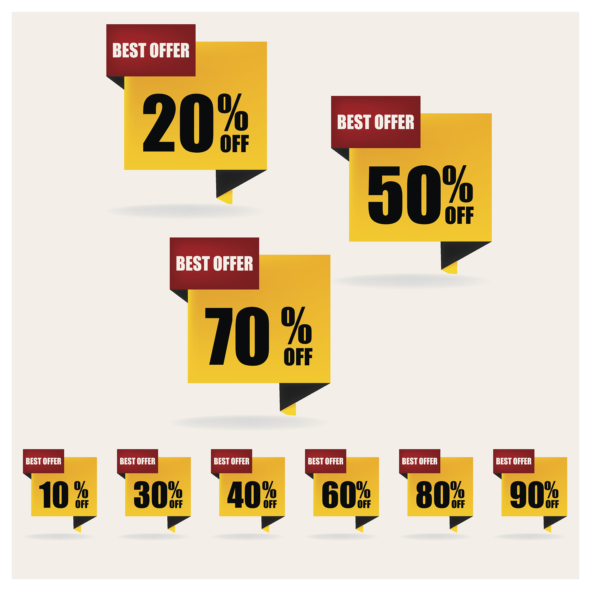 discount banners. vector.