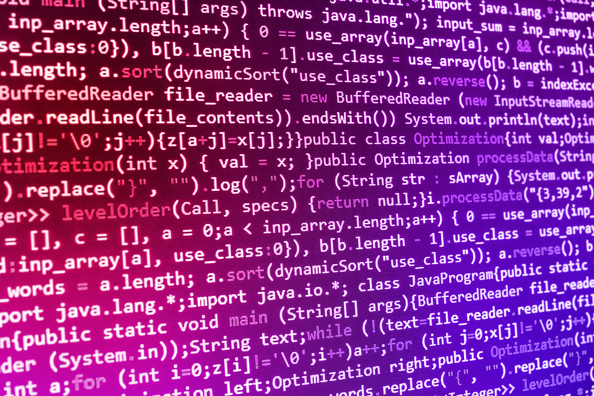 software developer programming code on computer