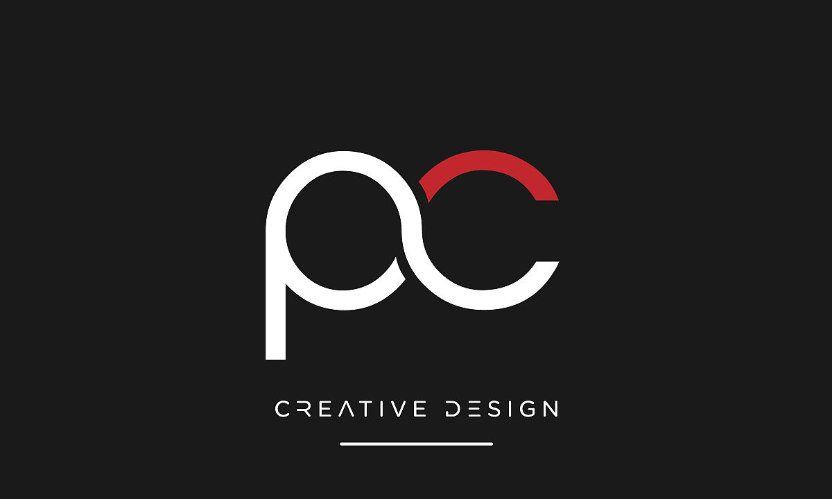 pc或cp字母字母抽象标志图标矢量模板