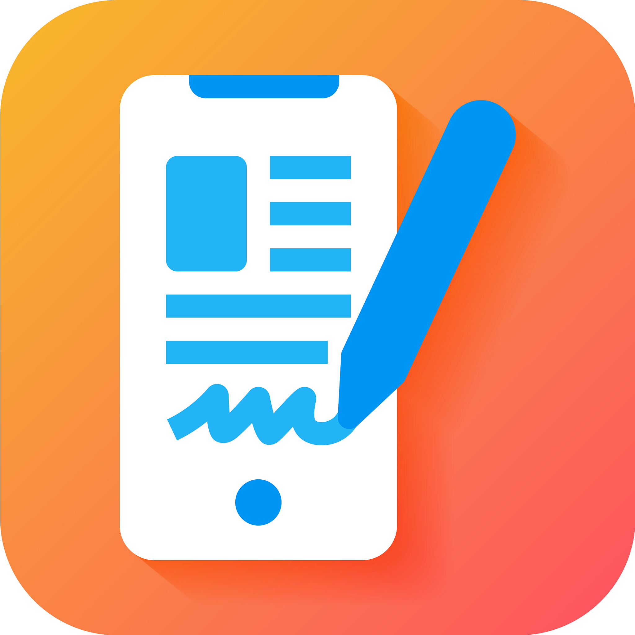 digital signature icon modern icon in flat style