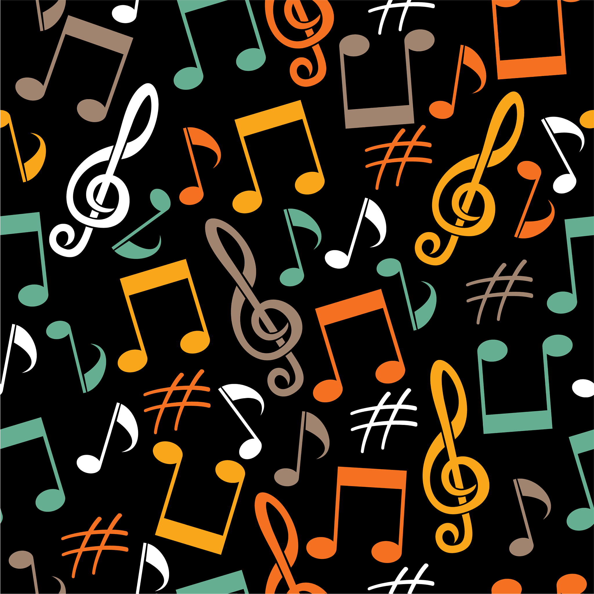 musical background from notes