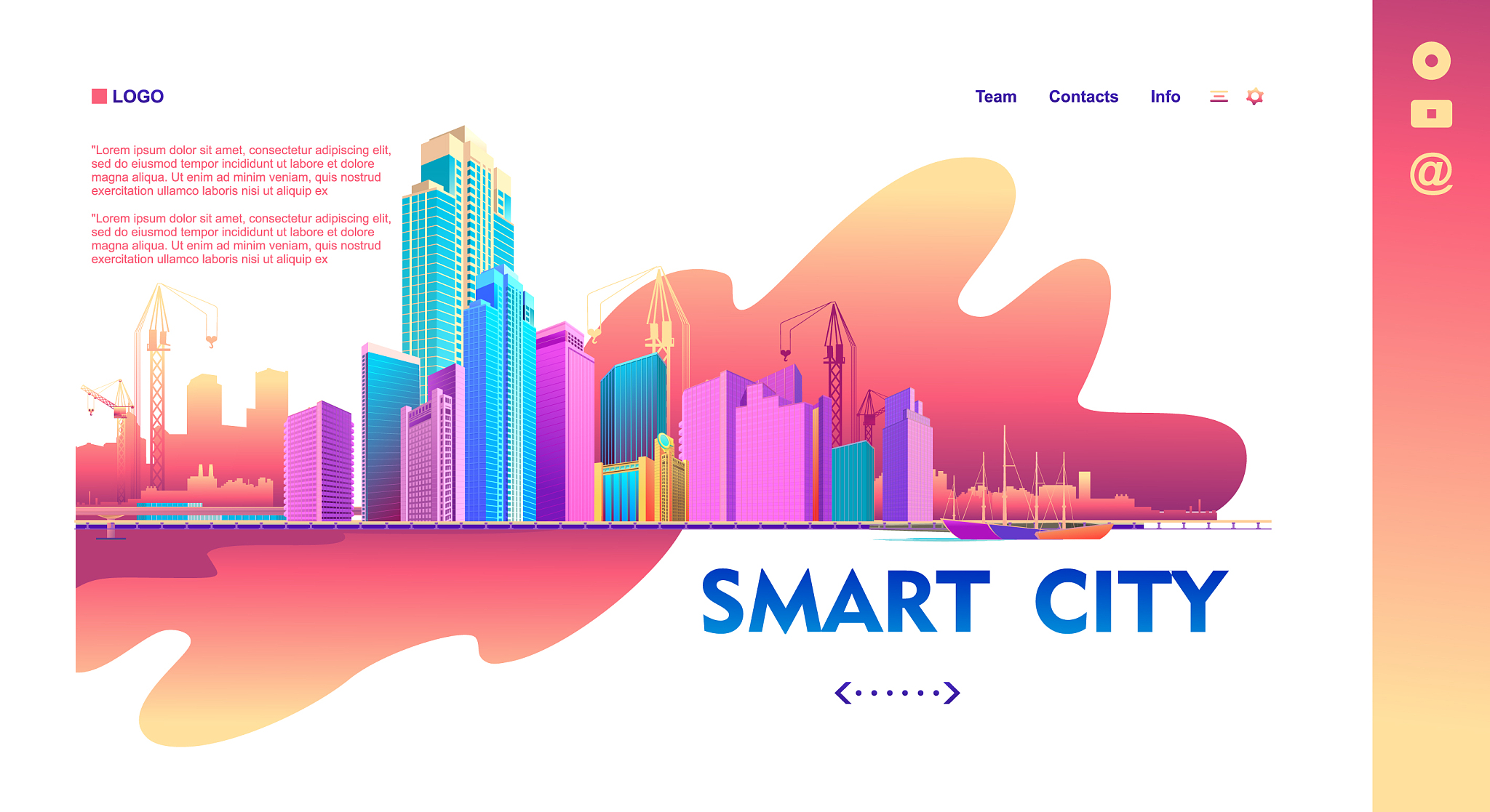 conceptual horizontal banner homepage template