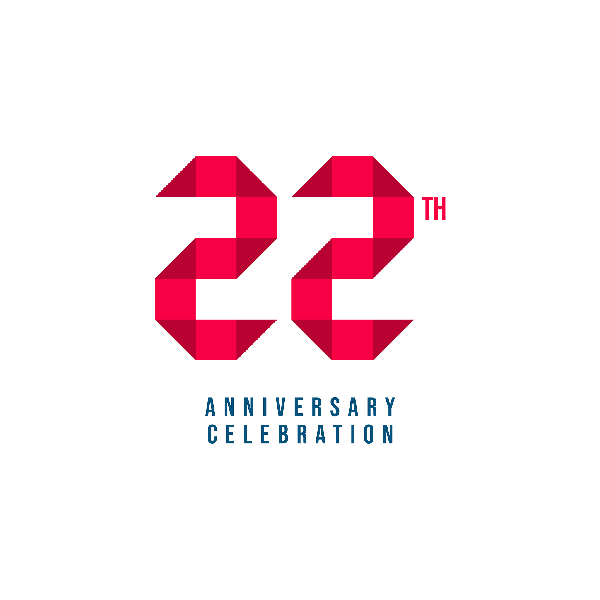 22 th anniversary celebration template design