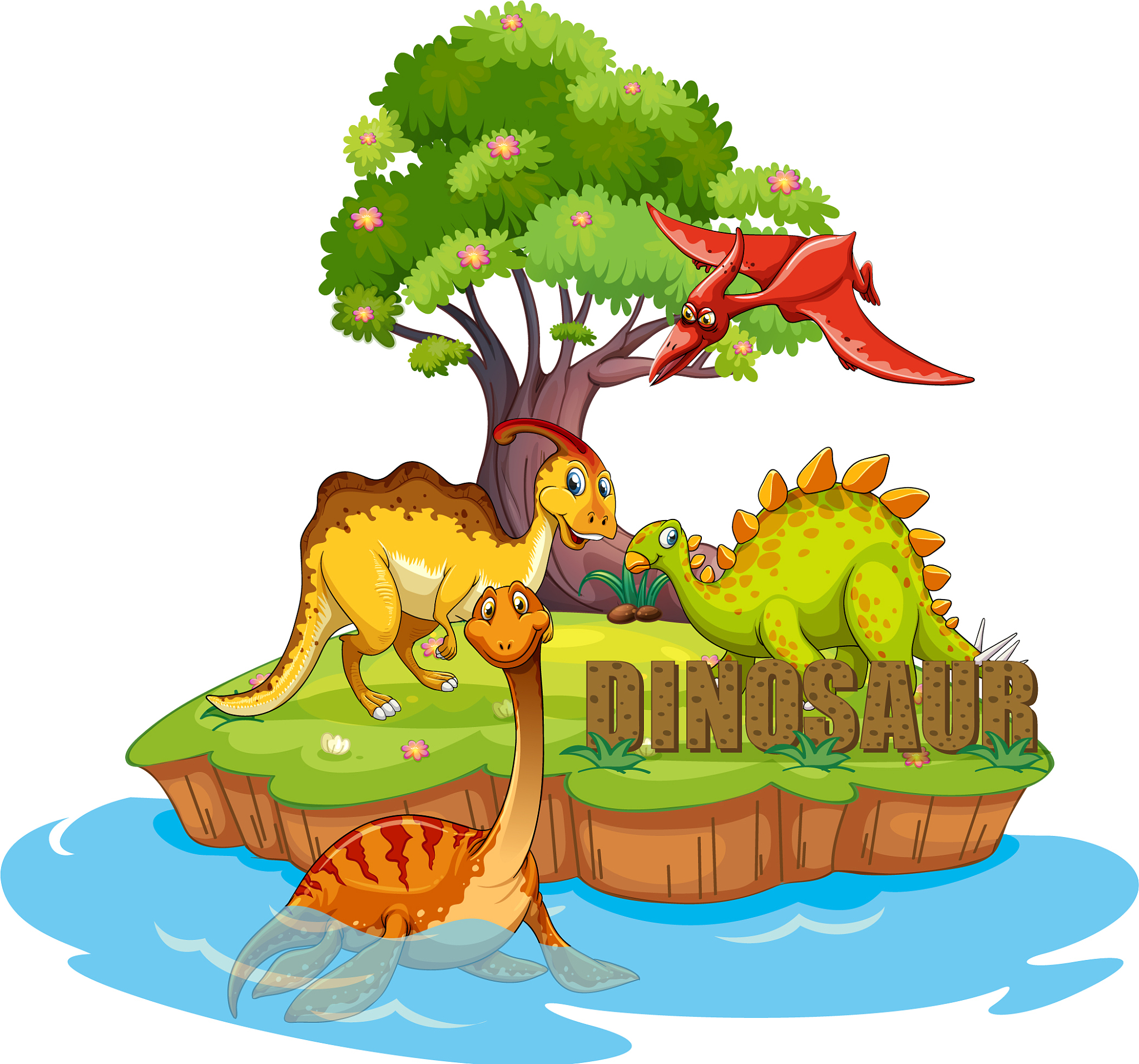 dinosaurs on the island