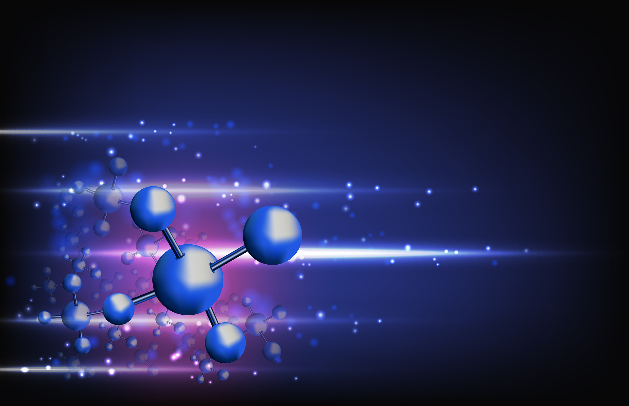 abstract background technology of group molecules , vector illus