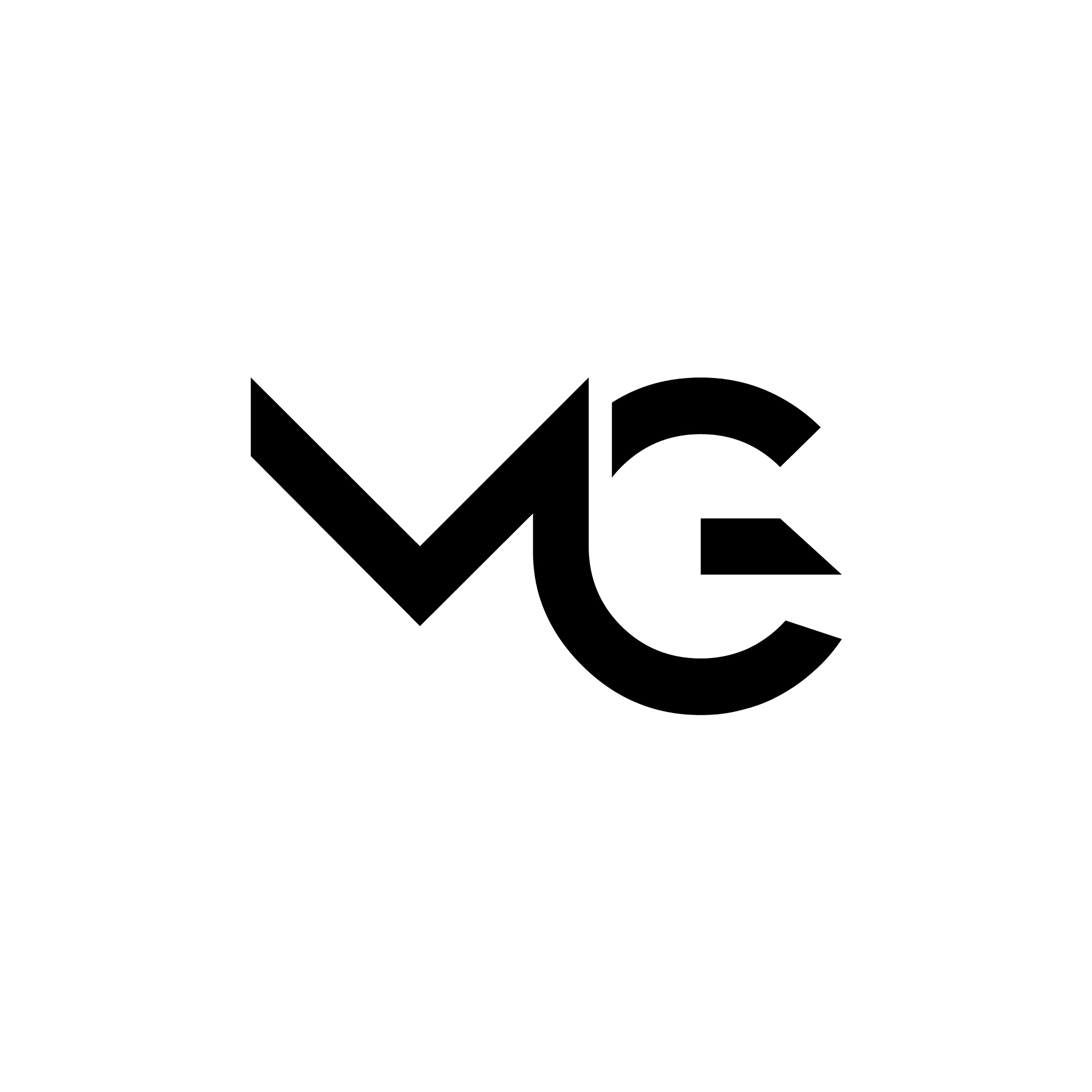 initial mg letter logo template abstract letter