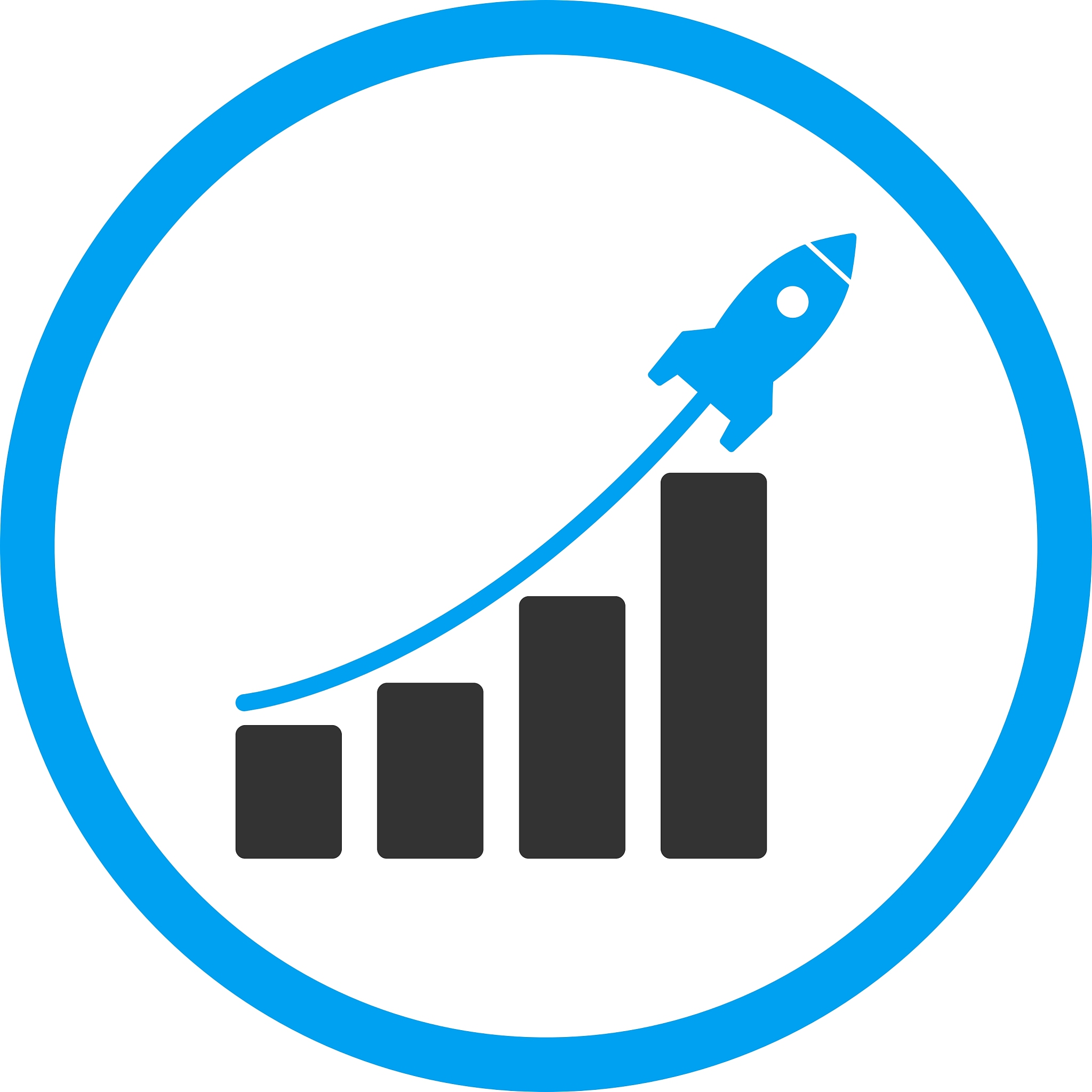 startup sales circled icon