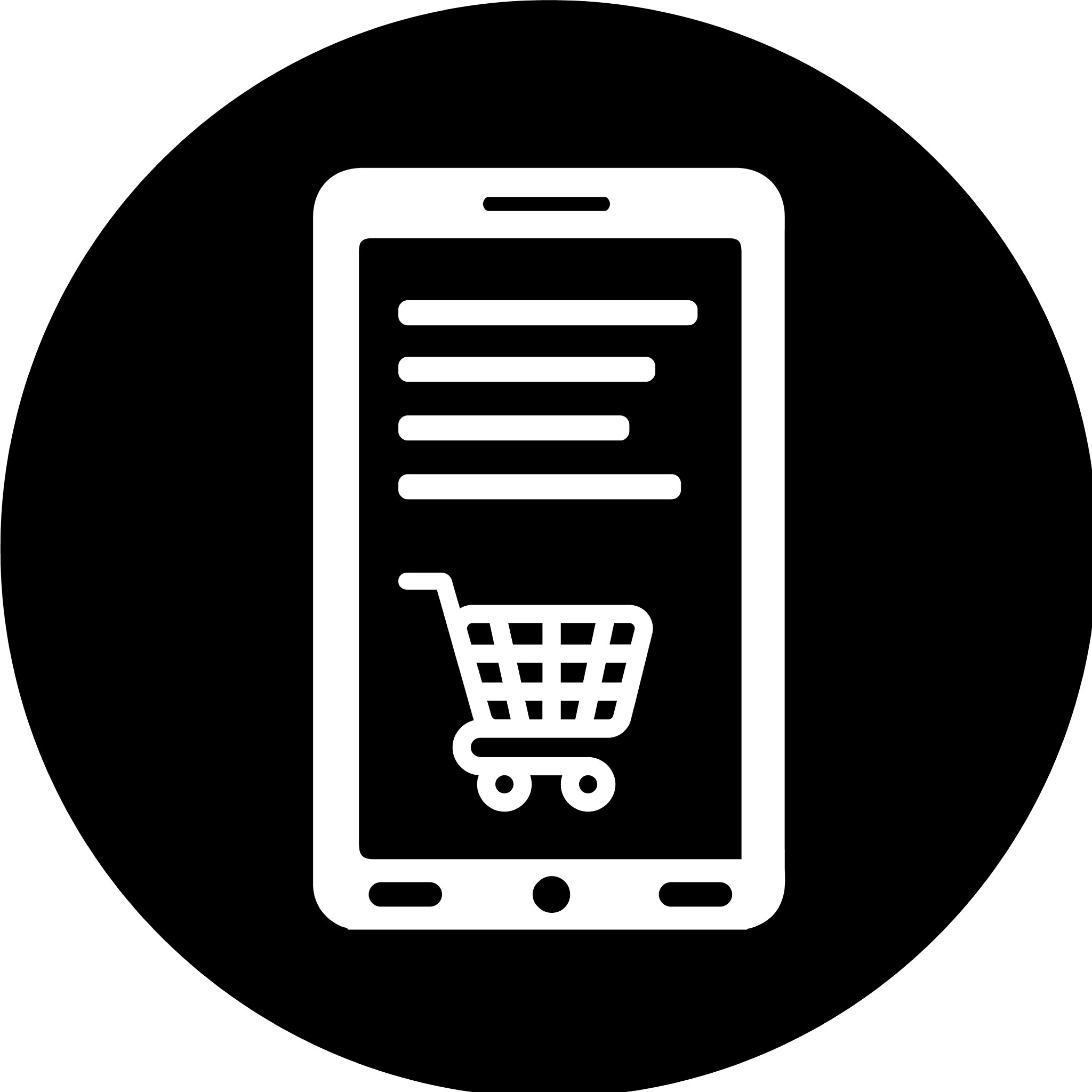 mobile online shopping icon