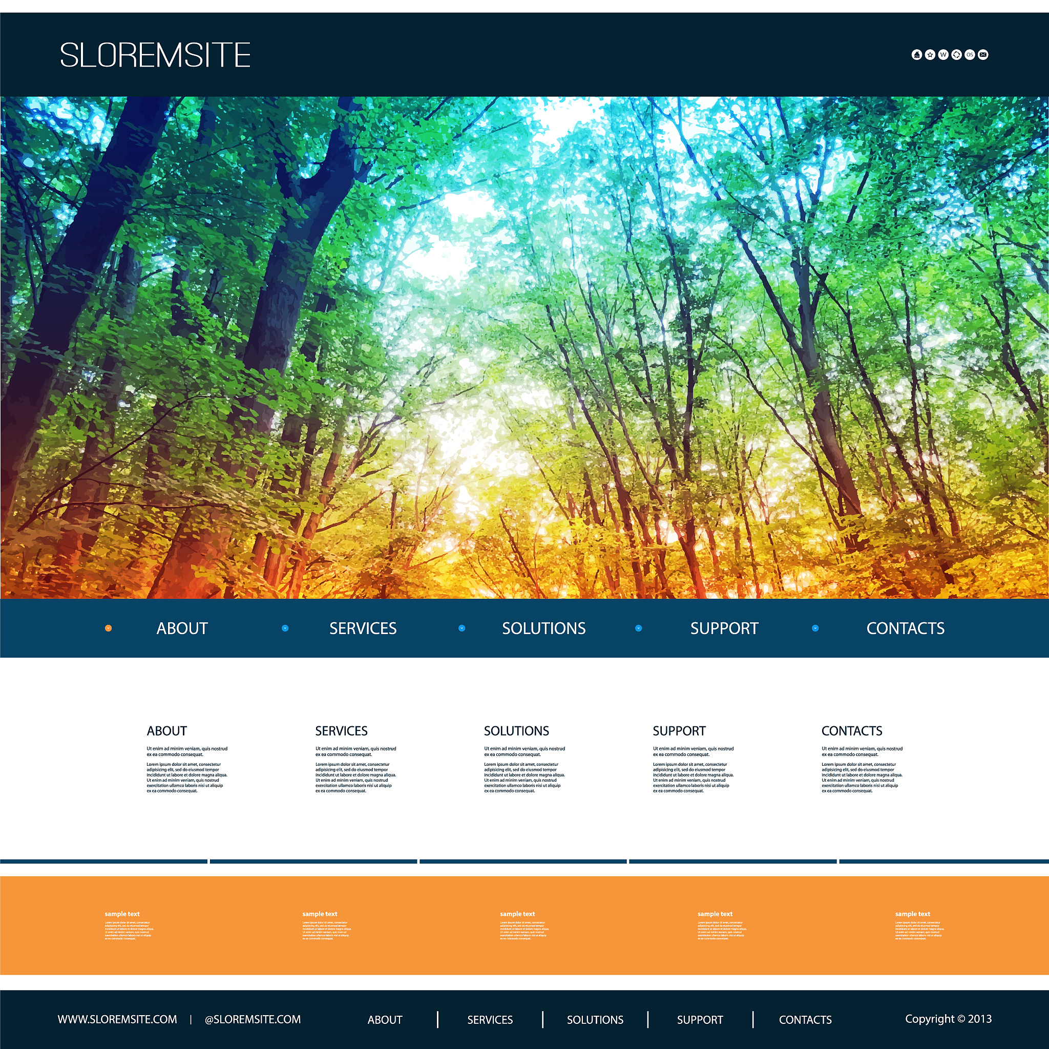 one page website template - nature