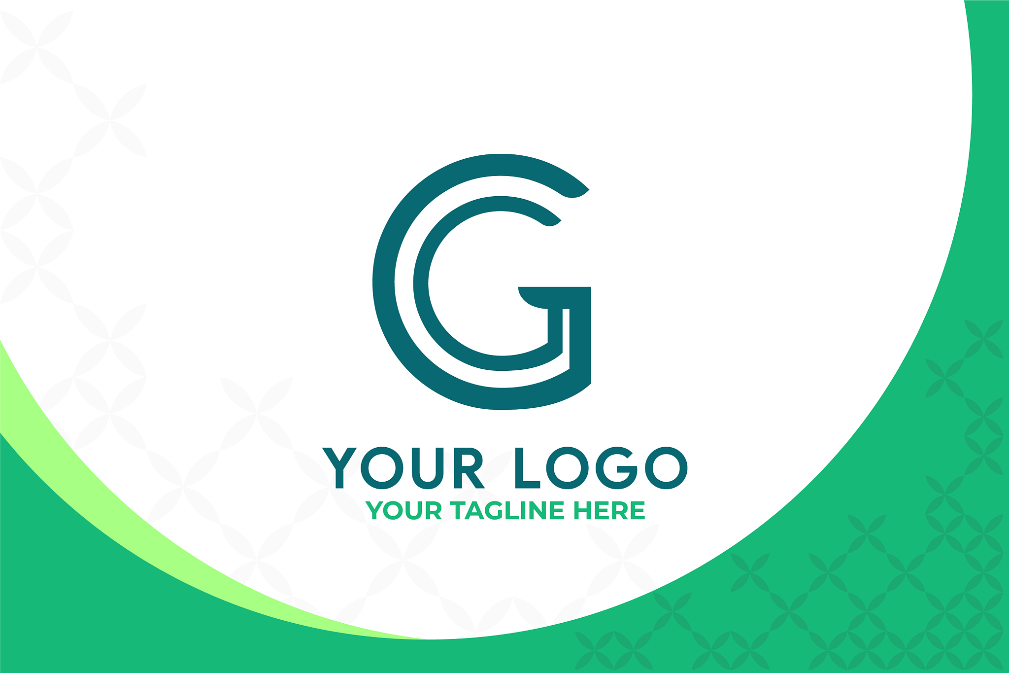 green alphabet business logo template