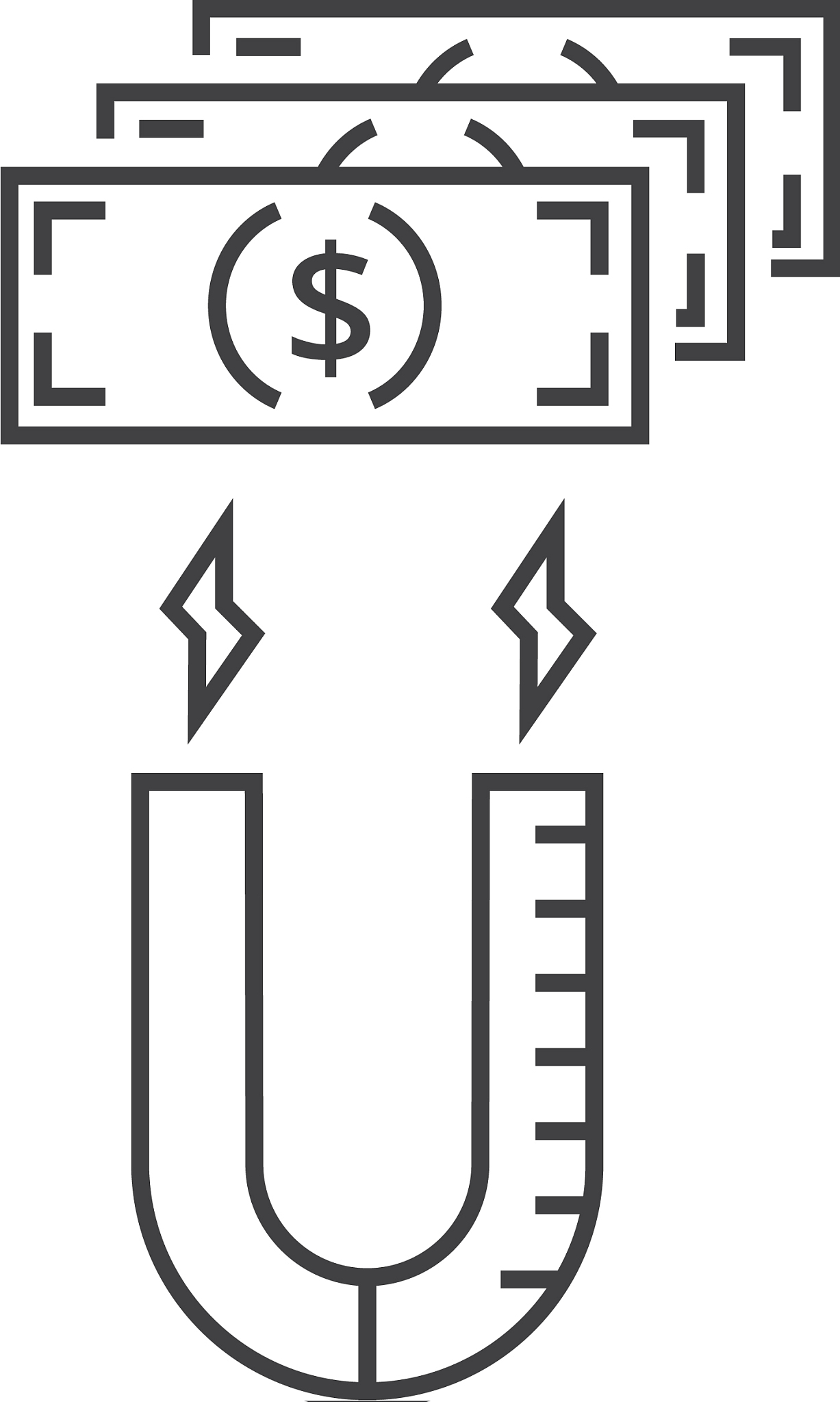 investments and profits concept line icon