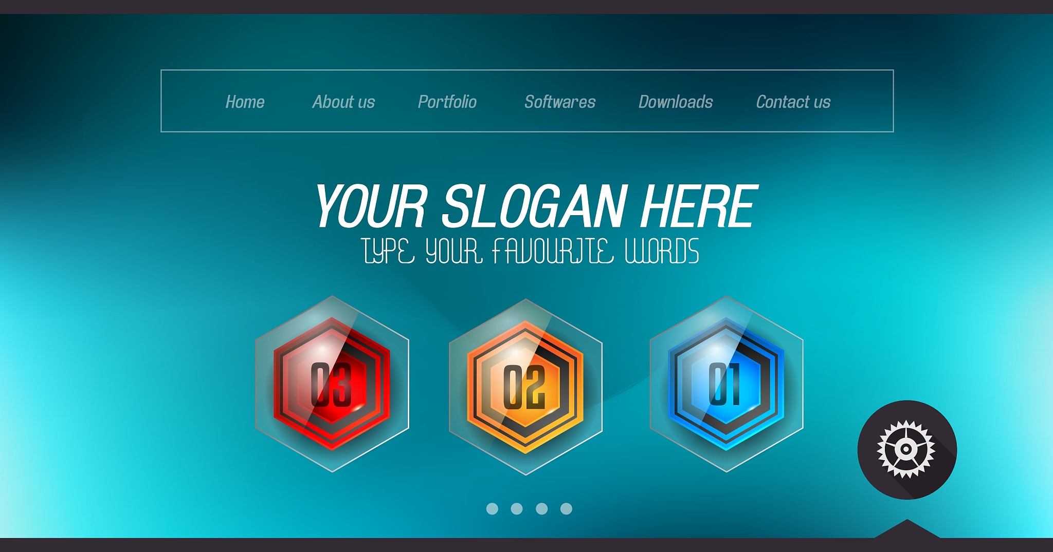 minimal website home page design with slider