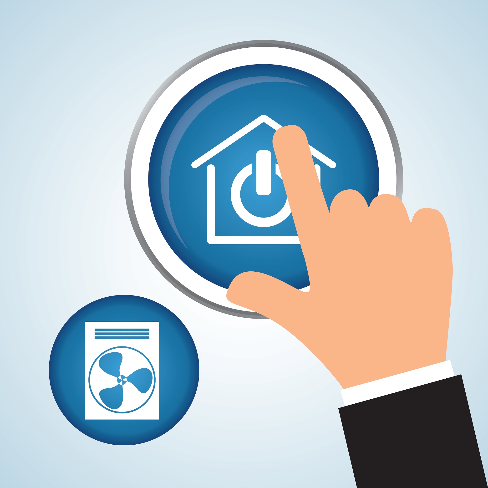 smart home design technology icon system concept