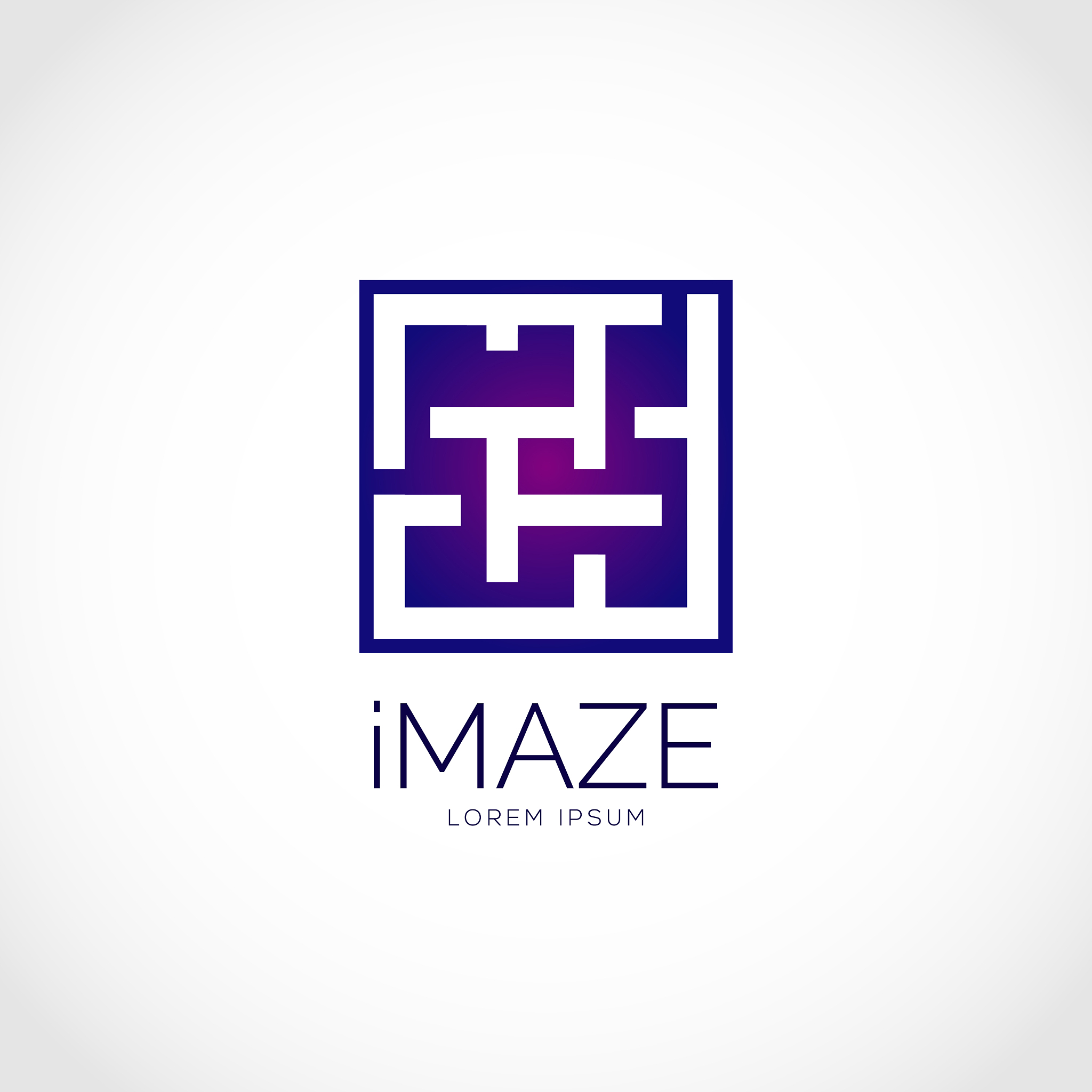 maze symbol logo design