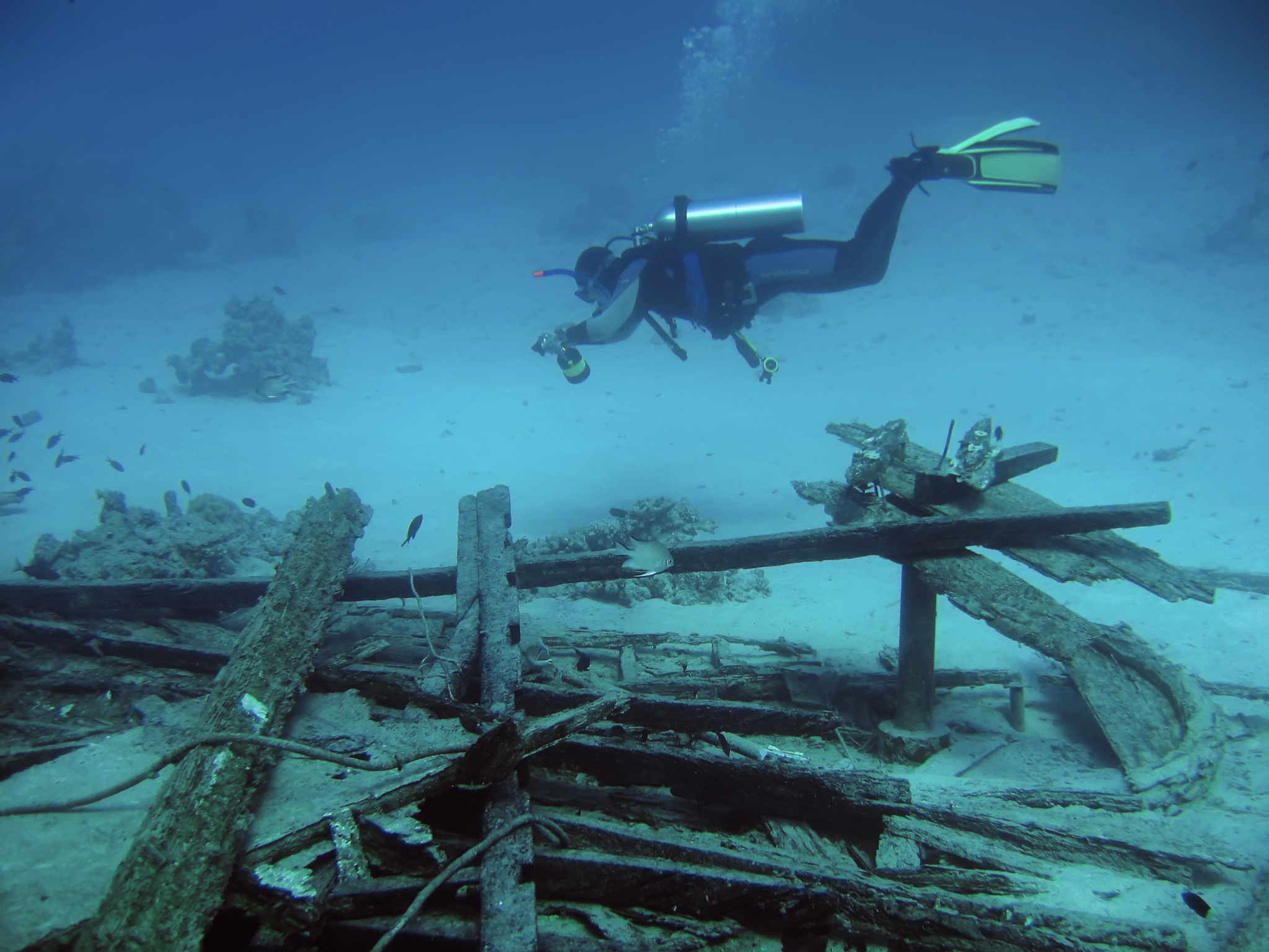 diver in deep