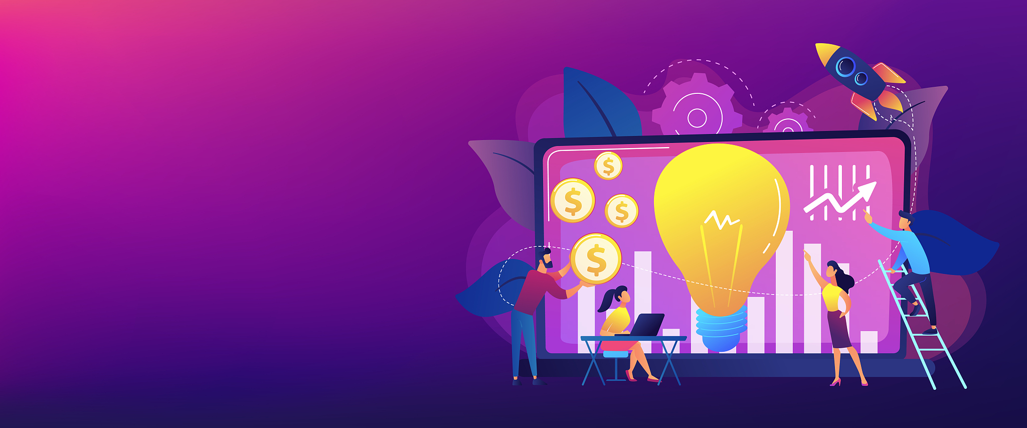 venture investment concept banner header.