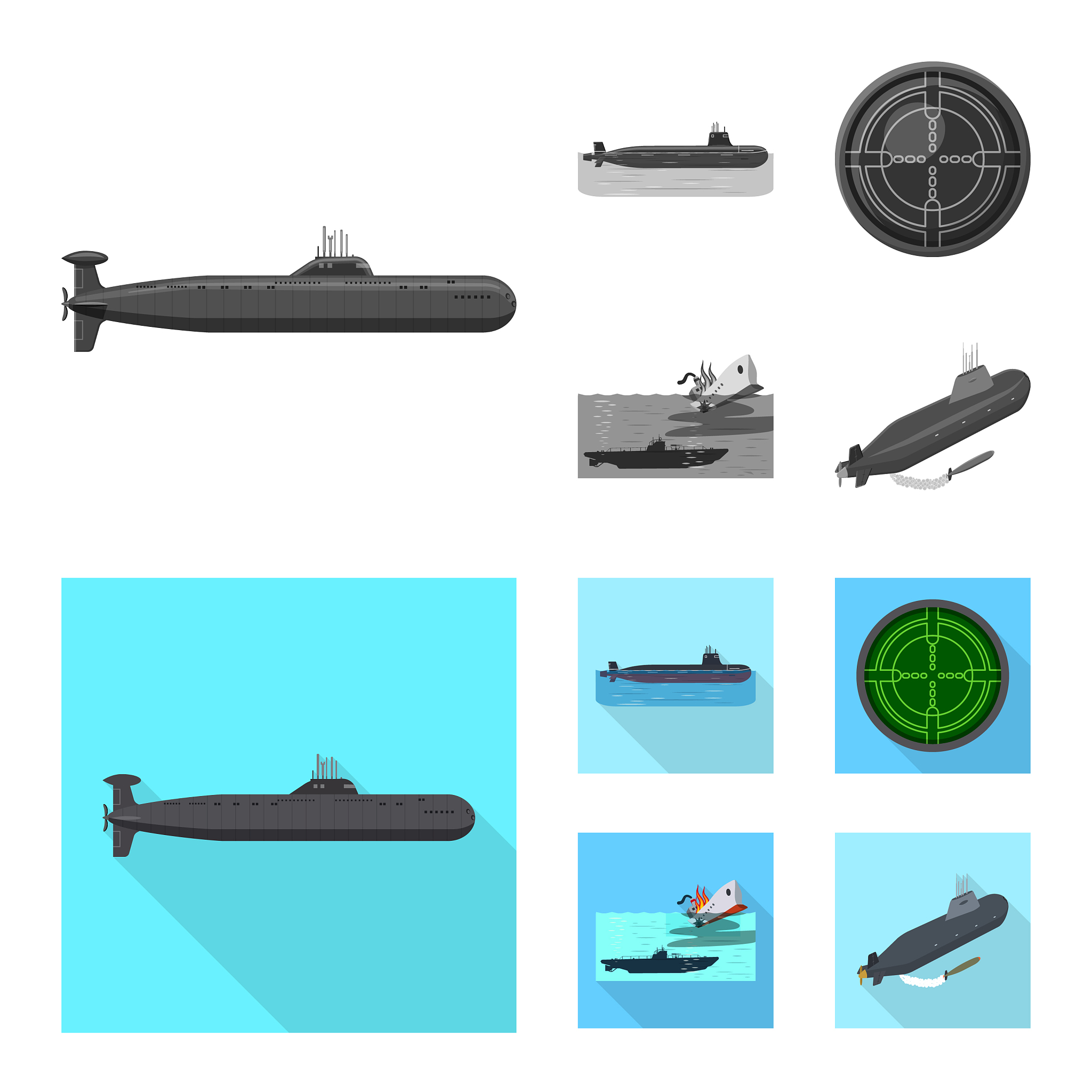 isolated object war and ship sign set war