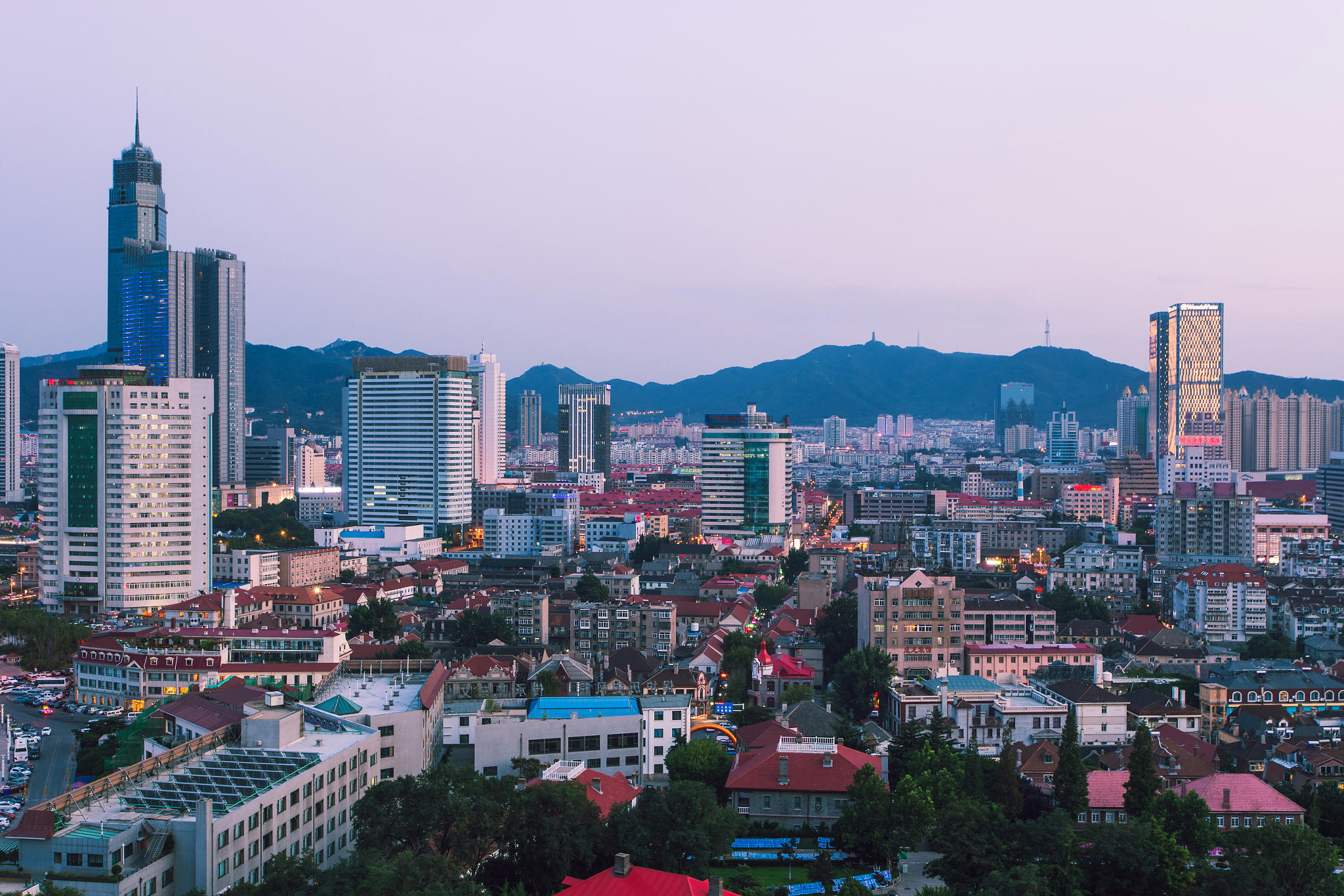 烟台港夜景