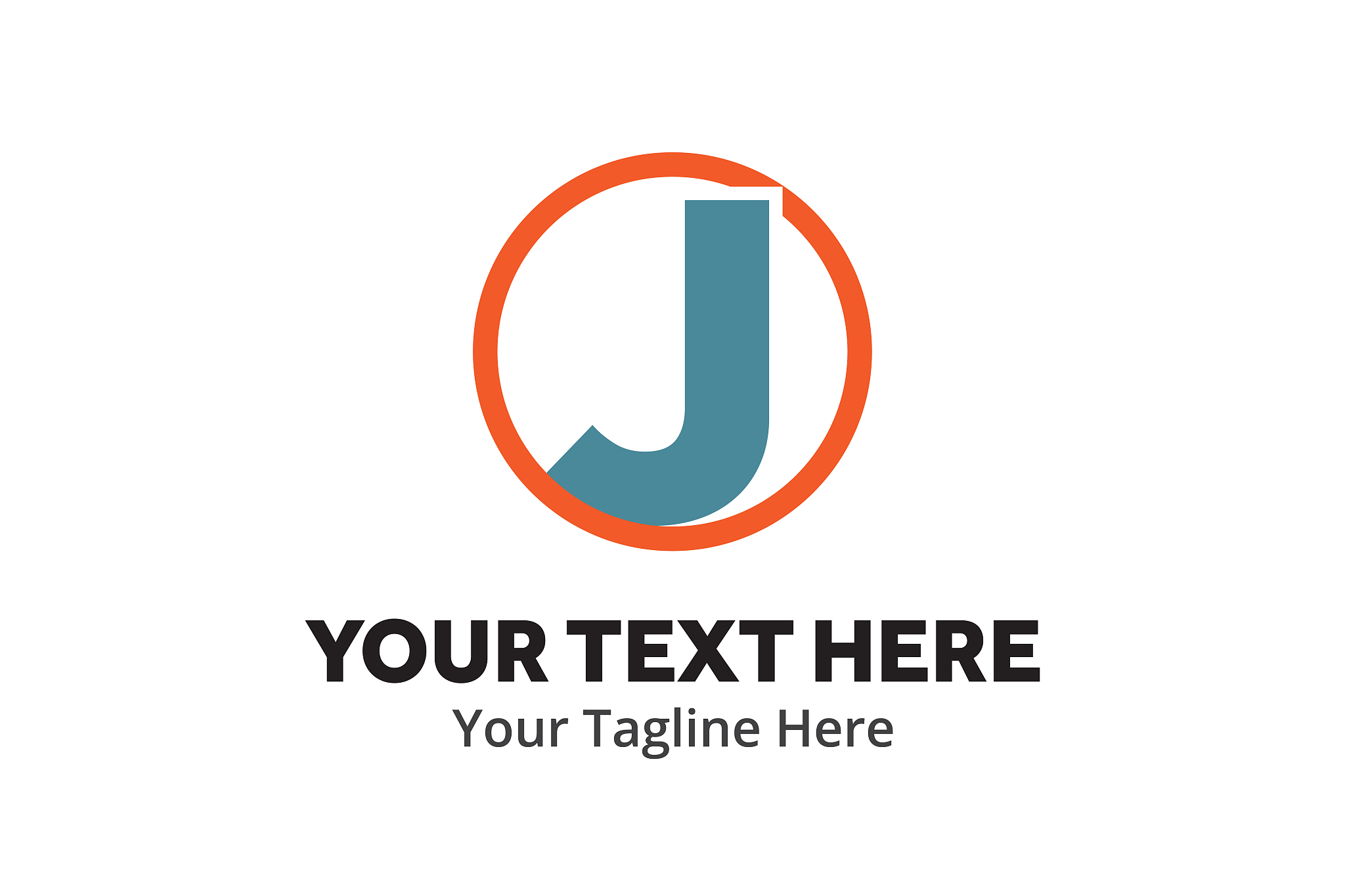 alphabetical j letter modern logo creative design in flat style 