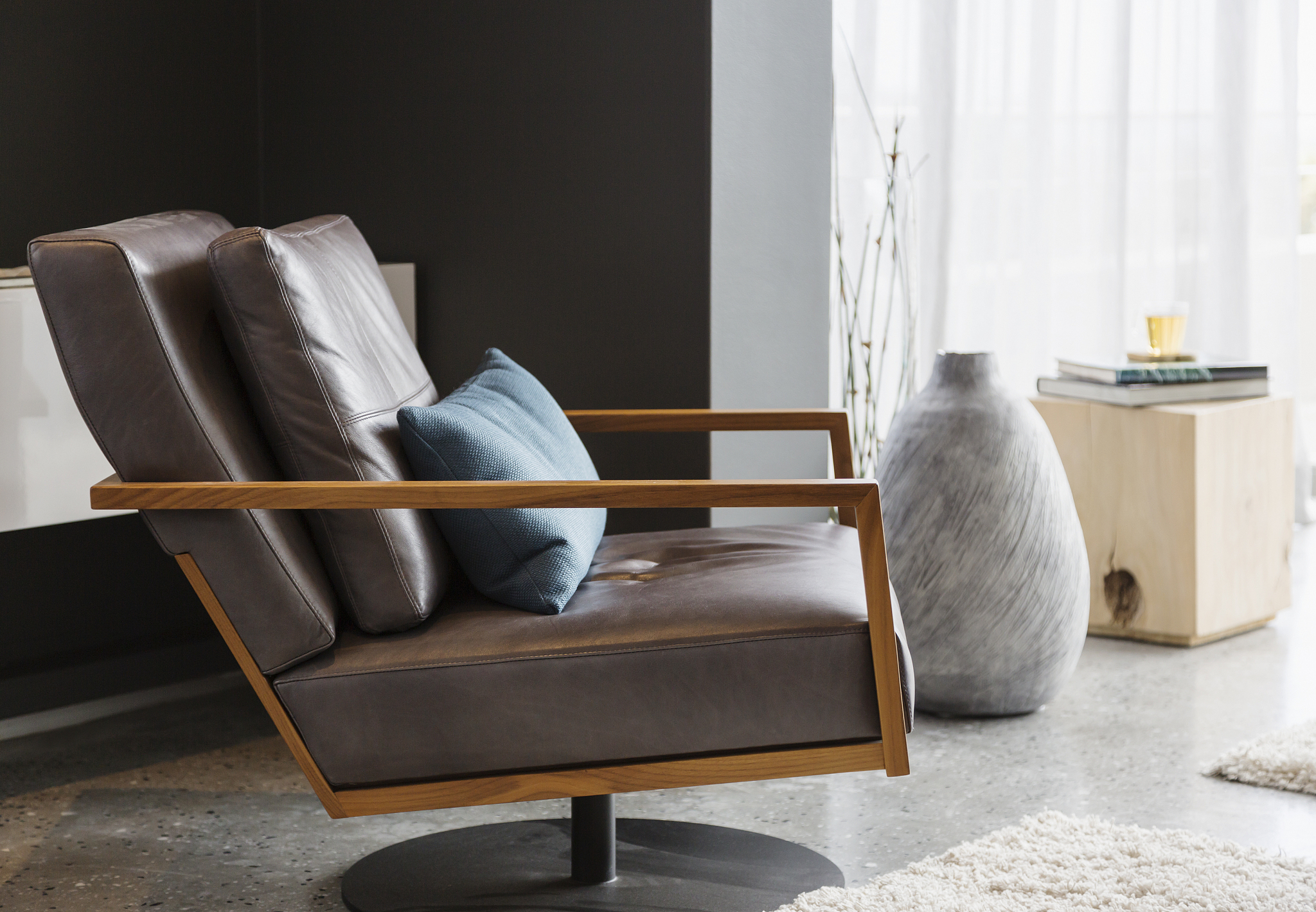 armchair in modern living room
