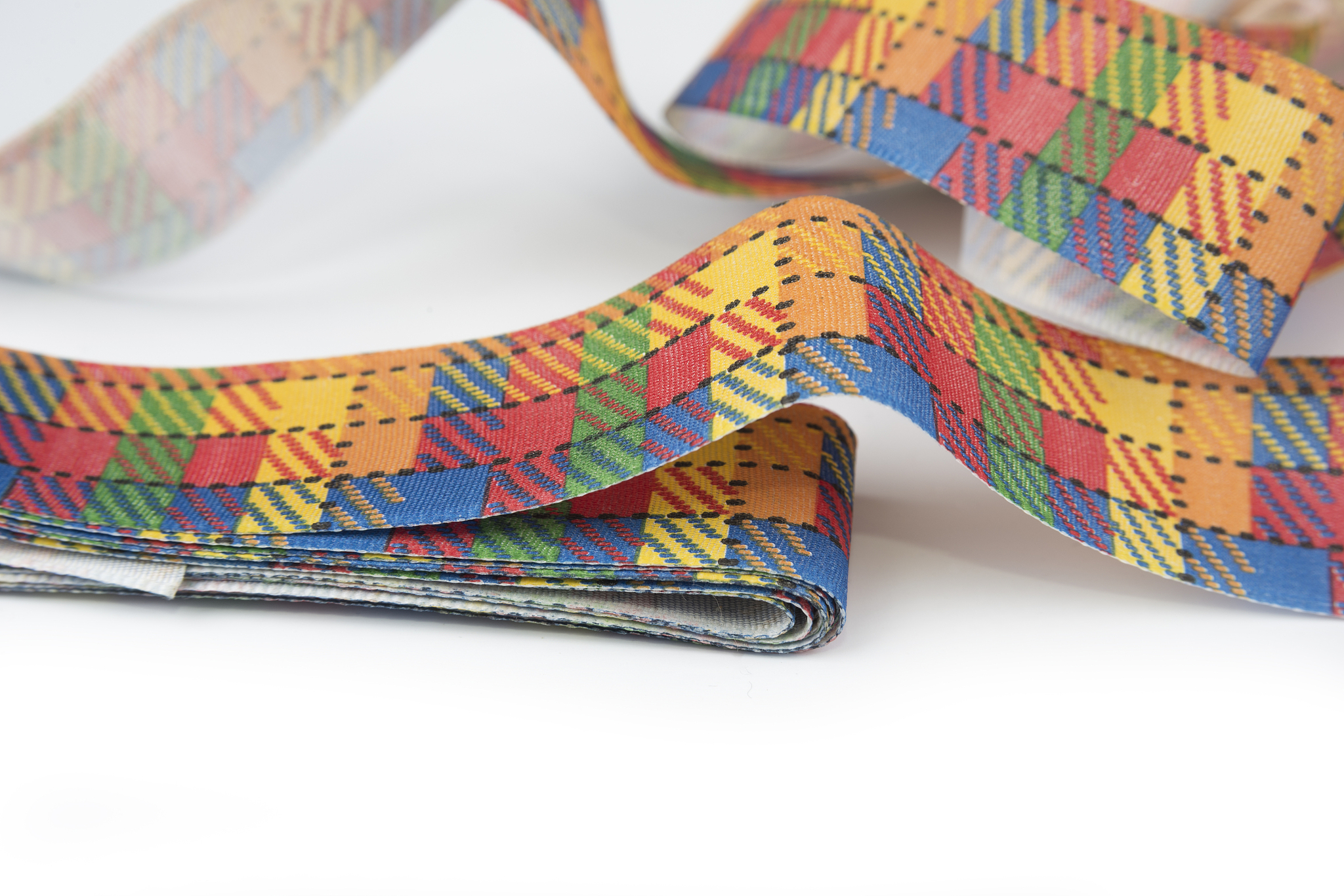 decorative ribbon  with intricate geometric patterns